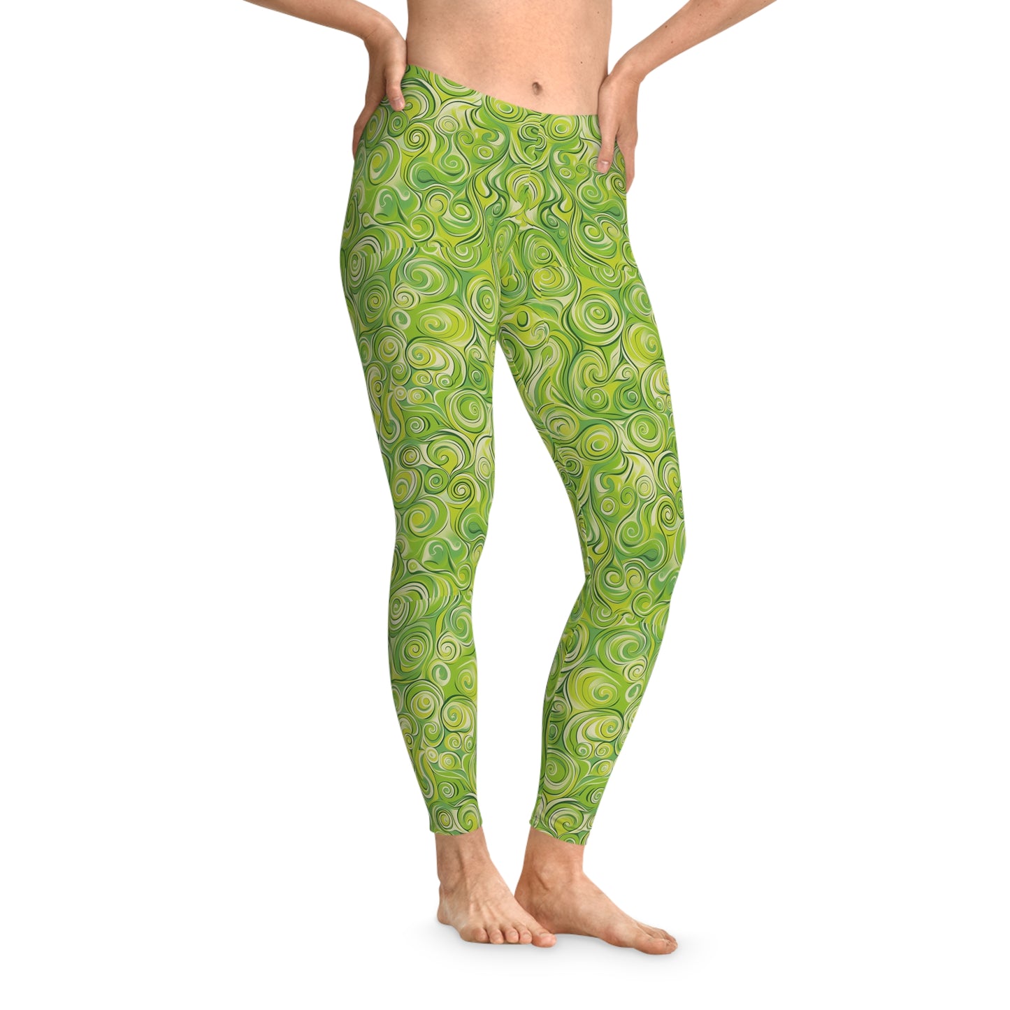 Lake57 Swirloni Green Stretchy Leggings