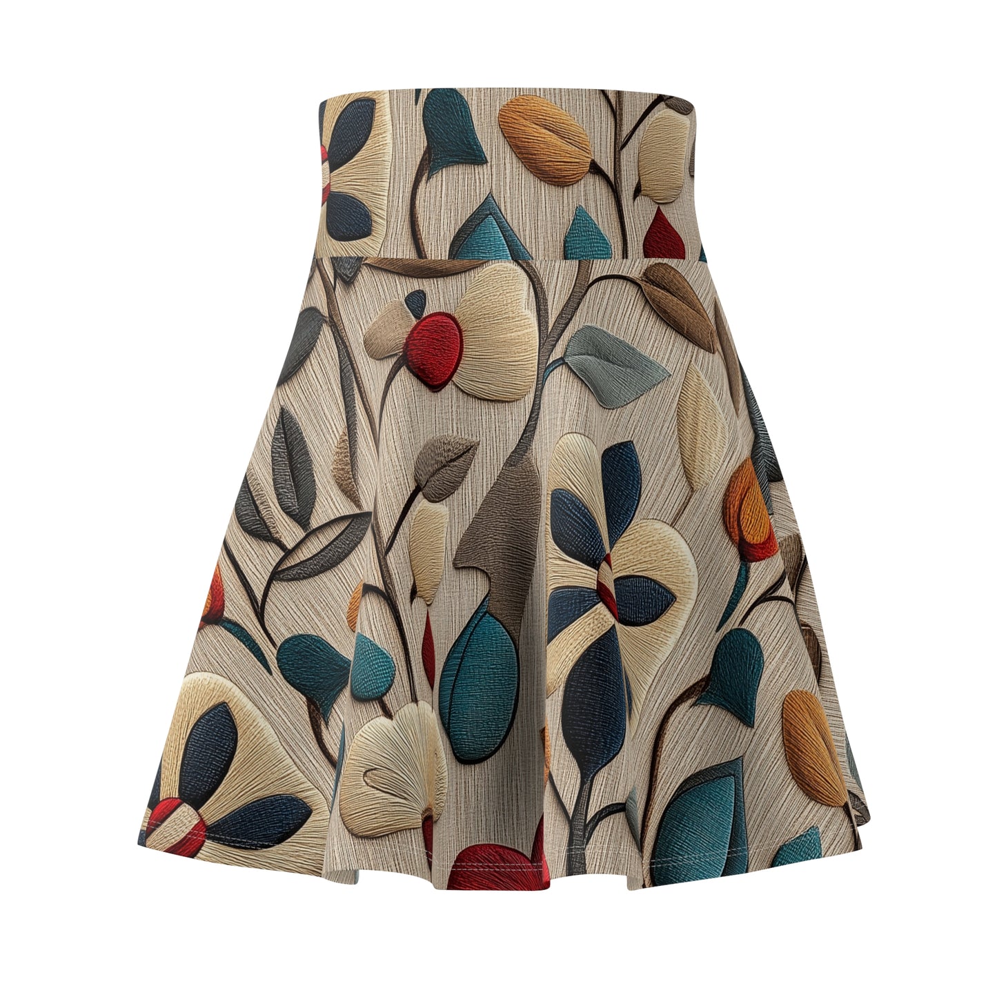 Embroidered Garden Delight - Skater Skirt