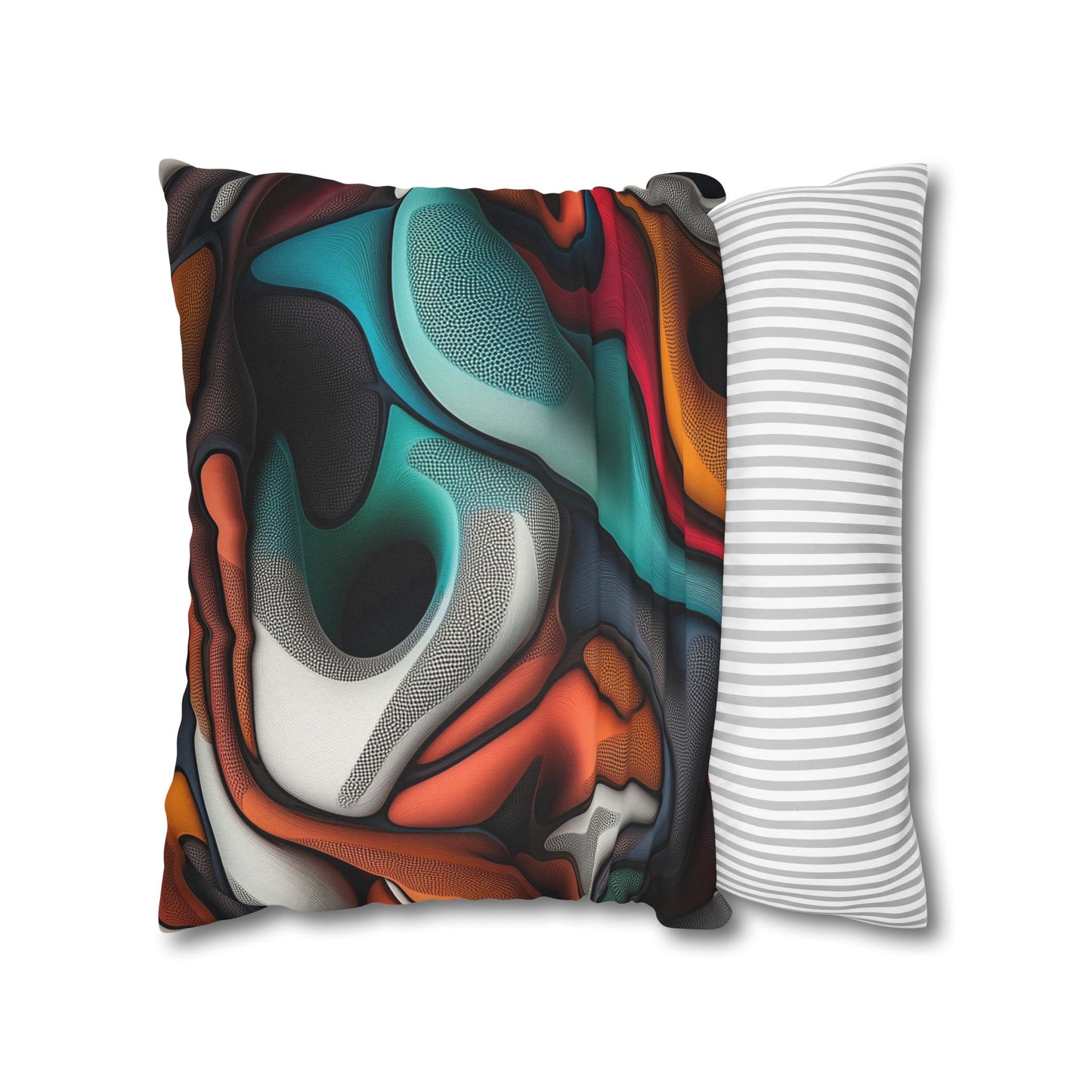 Textured Harmony - Square Polyester Pillowcase