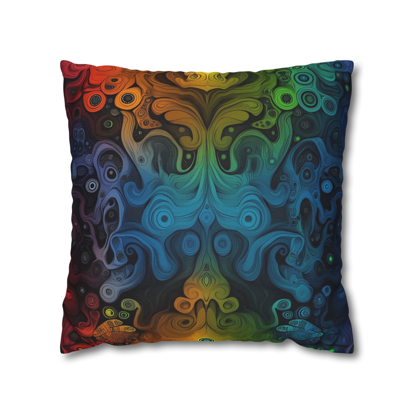 Psychedelic Symphony- Square Polyester Pillowcase