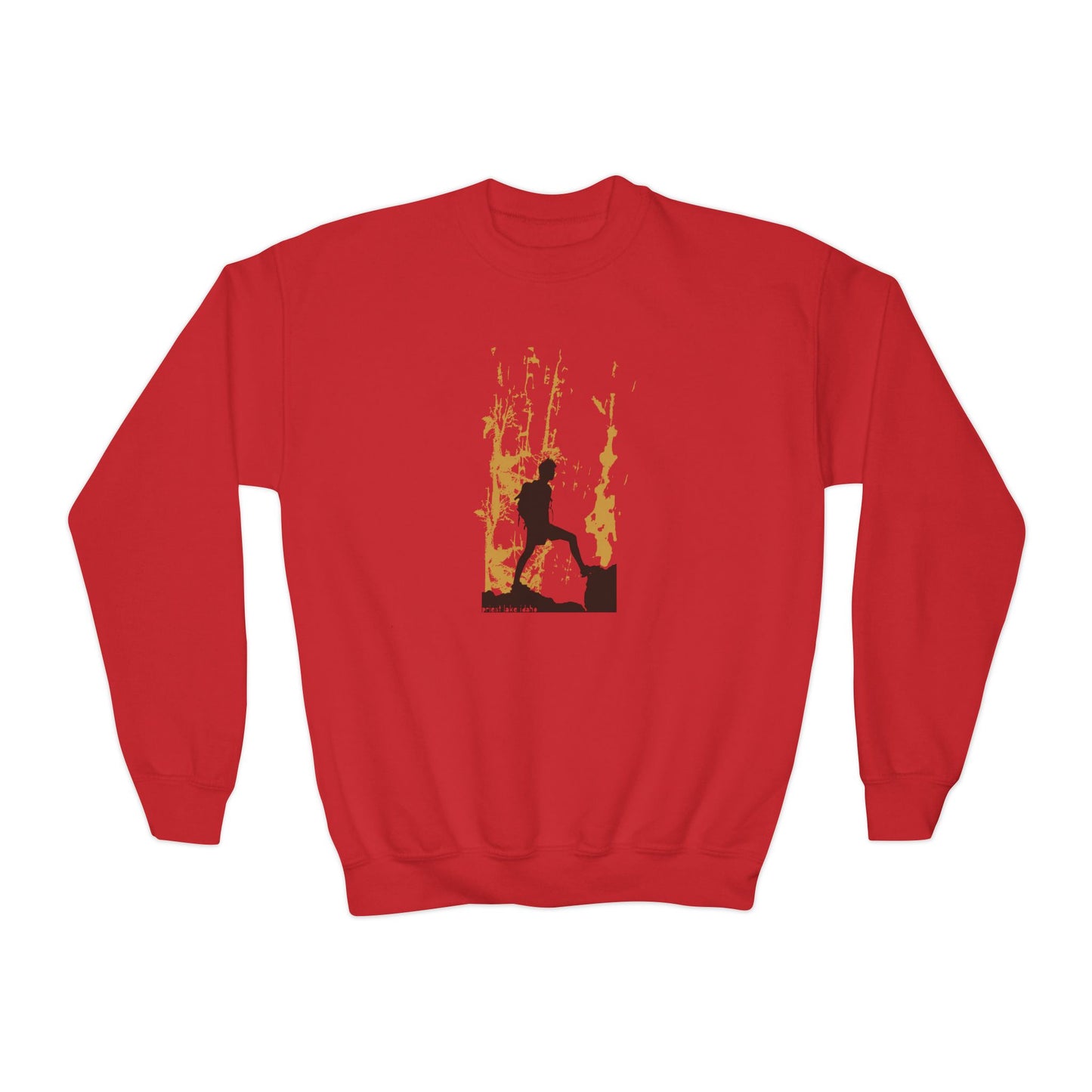 Priest Lake Hiker Youth Crewneck Sweatshirt