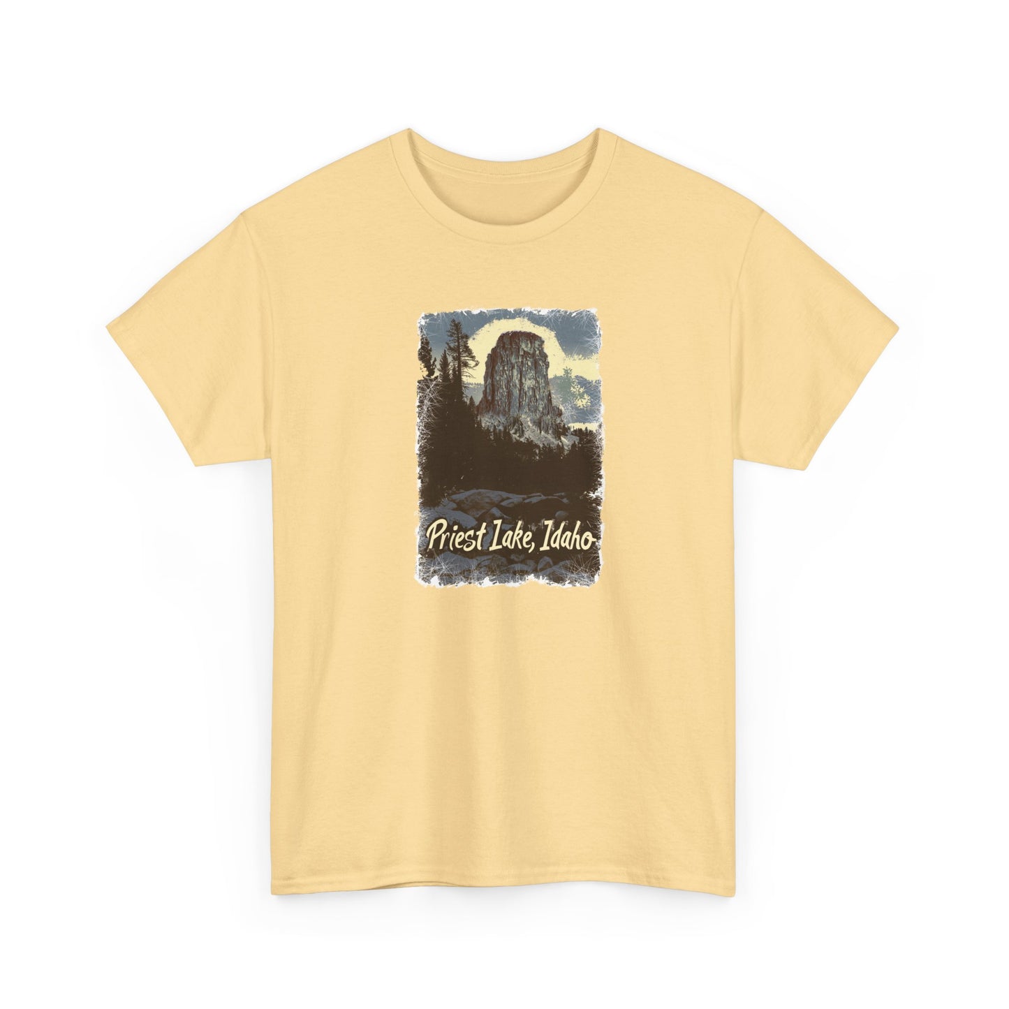 Priest Lake, Idaho Chimney Rock Unisex Softstyle T-Shirt