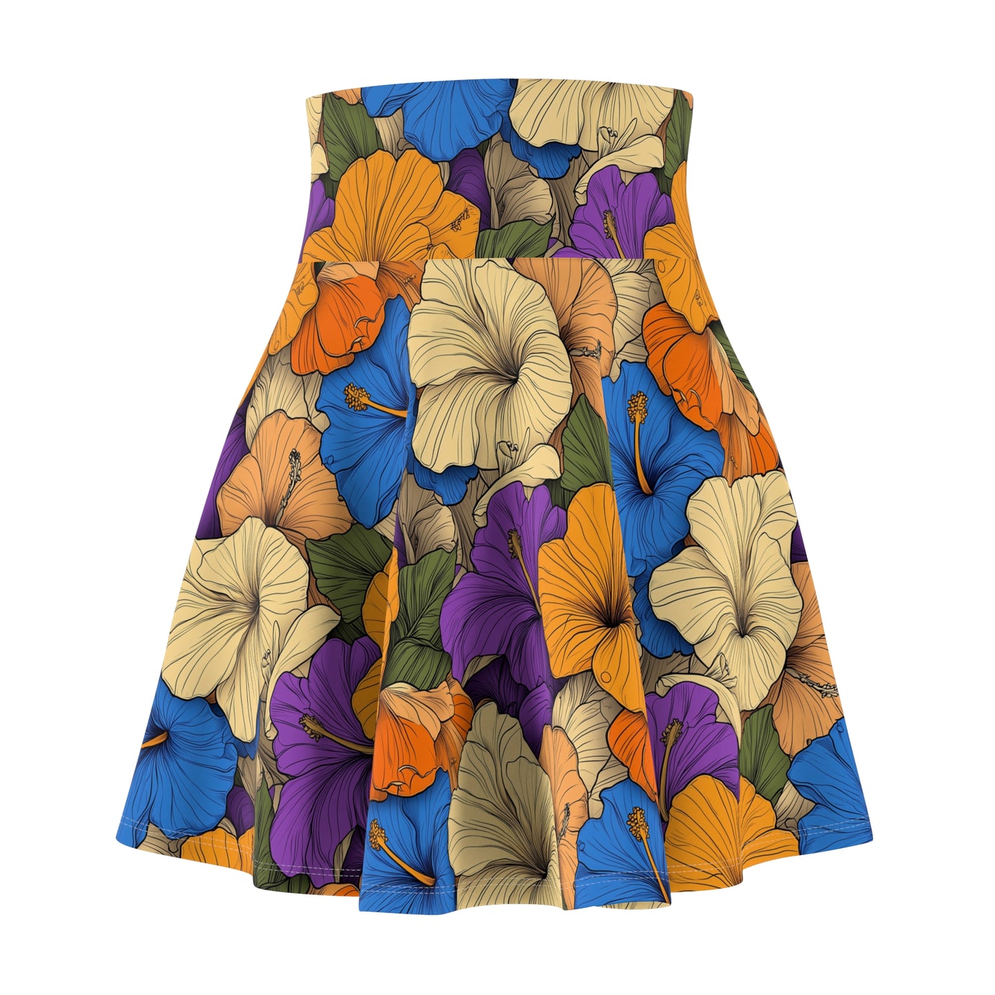 Tropical Hibiscus Bloom - Skater Skirt