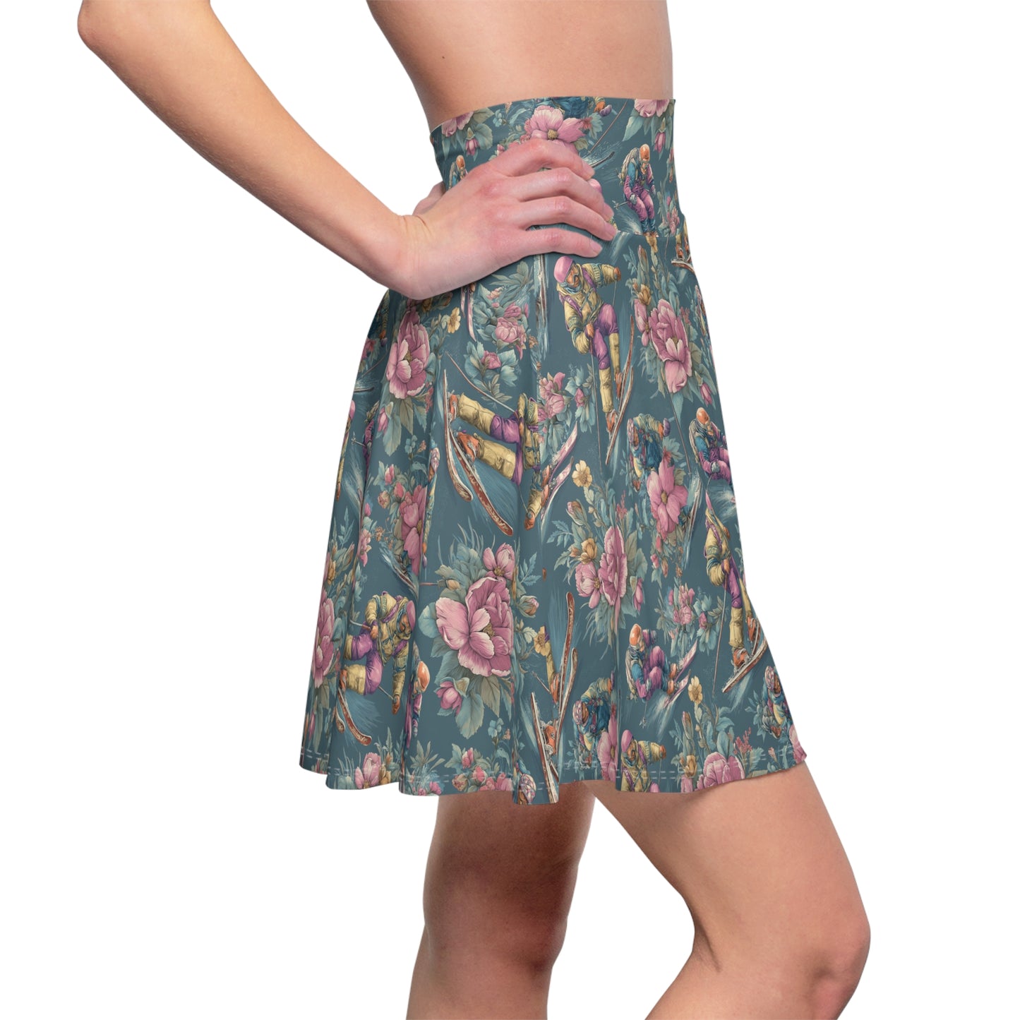 Powder Flower Skater Skirt