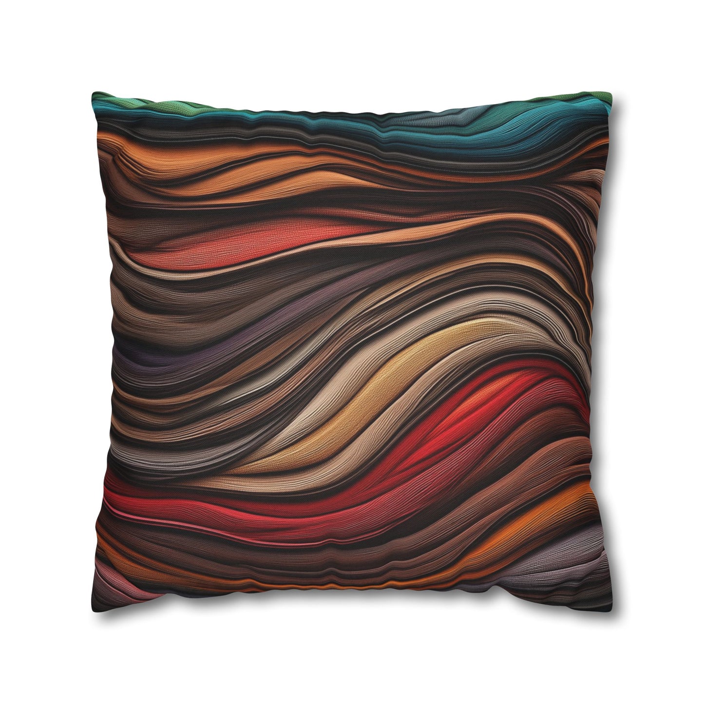 Fluid Waves - Square Polyester Pillowcase