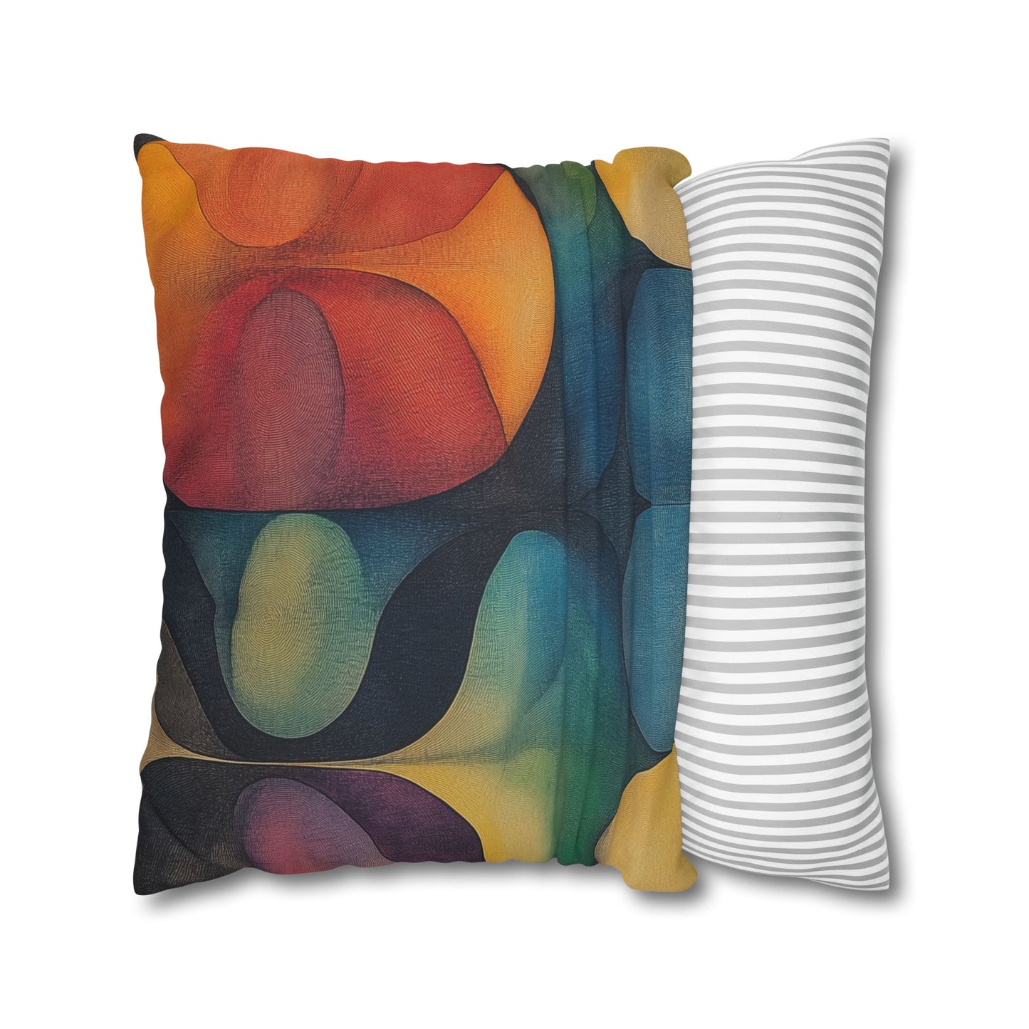 Fluid Forms- Square Polyester Pillowcase