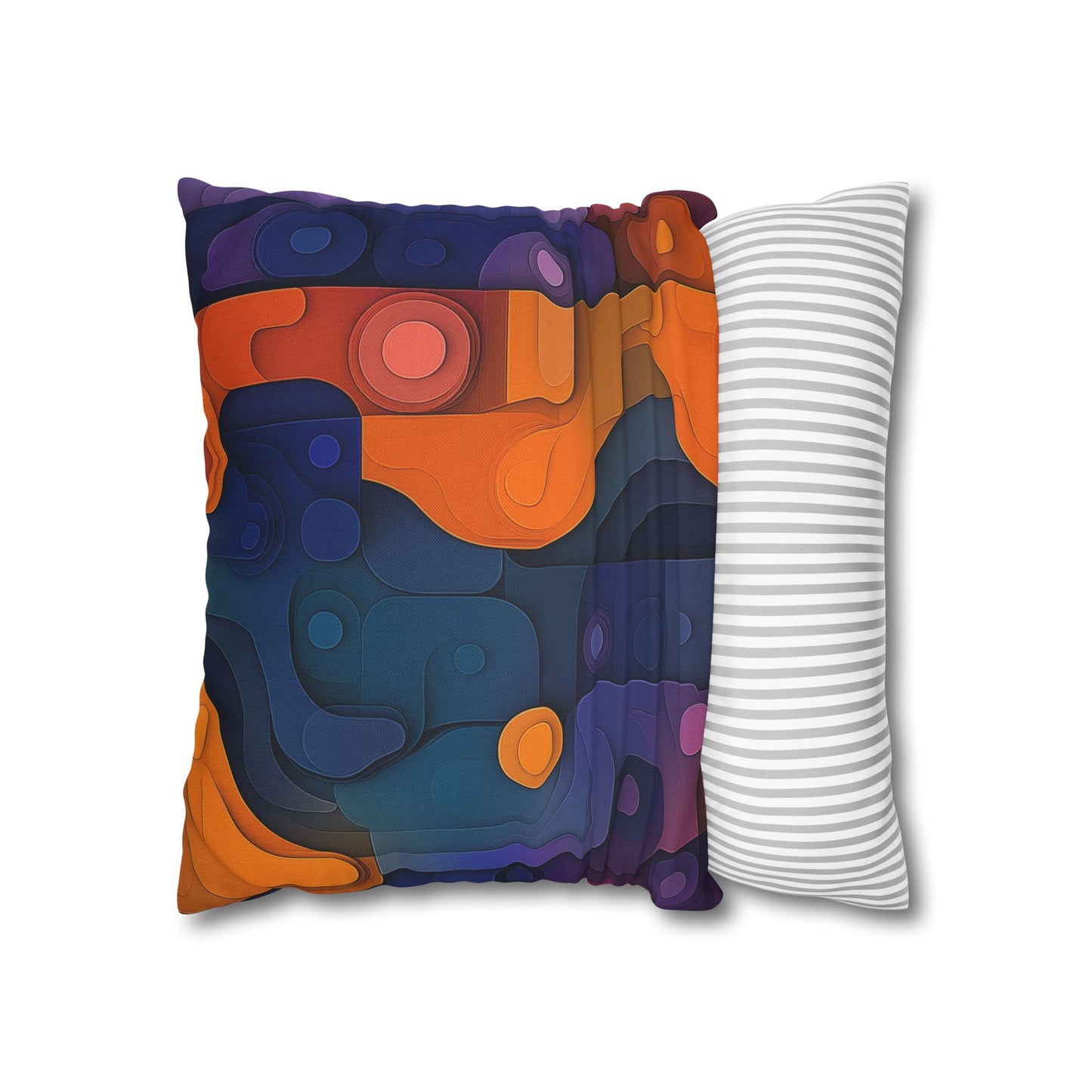 Fluid Harmony- Square Polyester Pillowcase