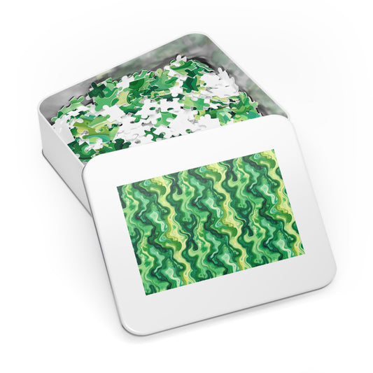 Green Swirlino Jigsaw Puzzle 8