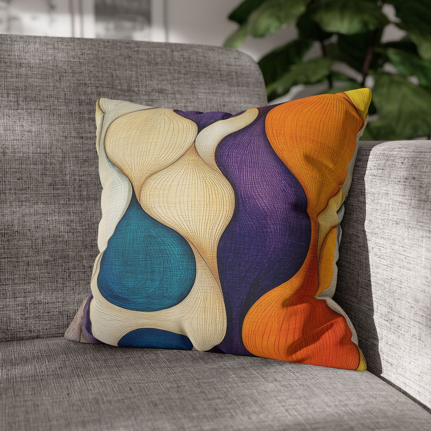 Fluid Reverie- Square Polyester Pillowcase