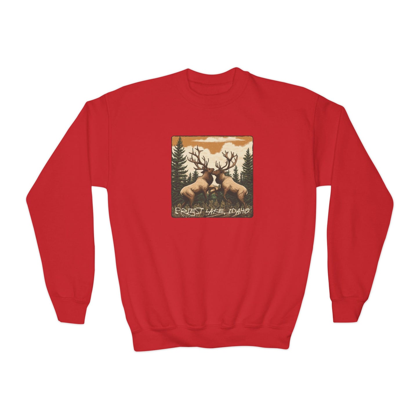 Priest Lake Elk Youth Crewneck Sweatshirt