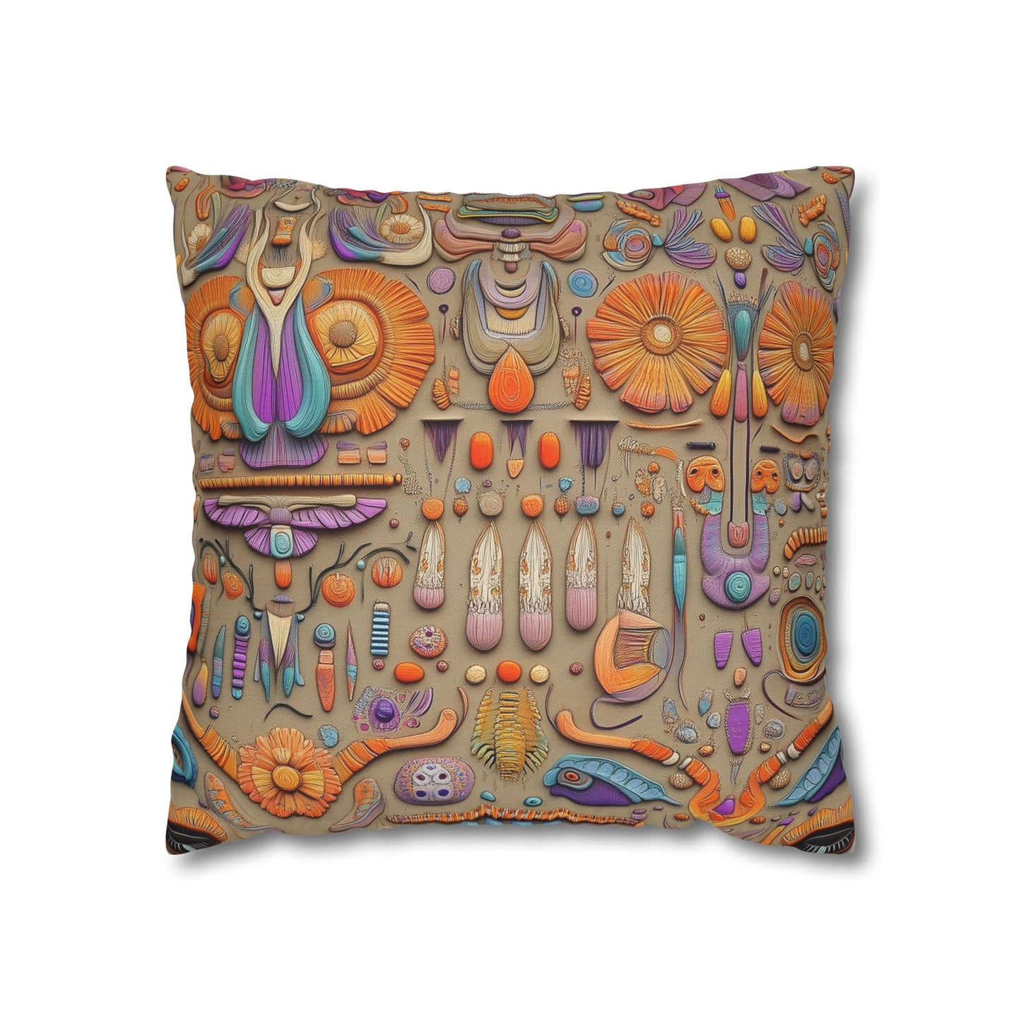 Kaleidoscopic Reverie- Square Polyester Pillowcase