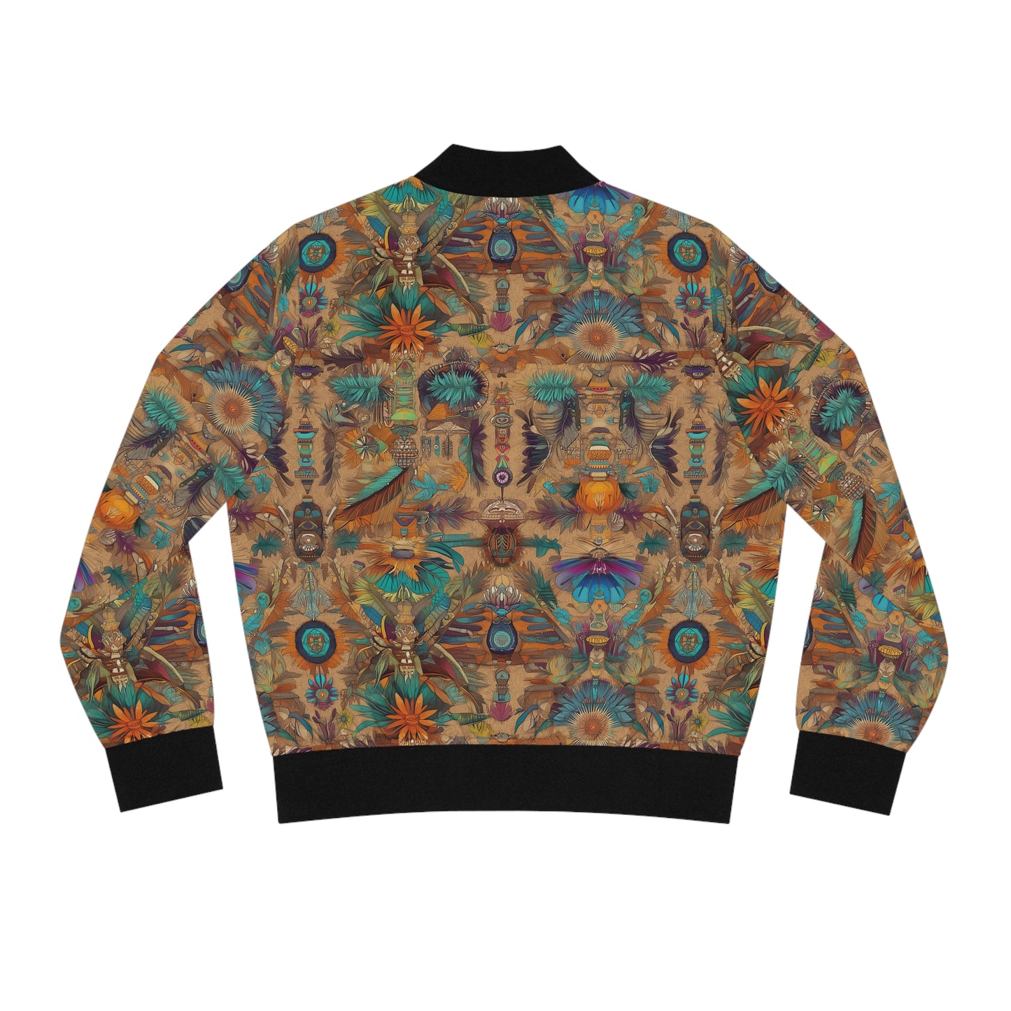 Boho Native Floral Bomber