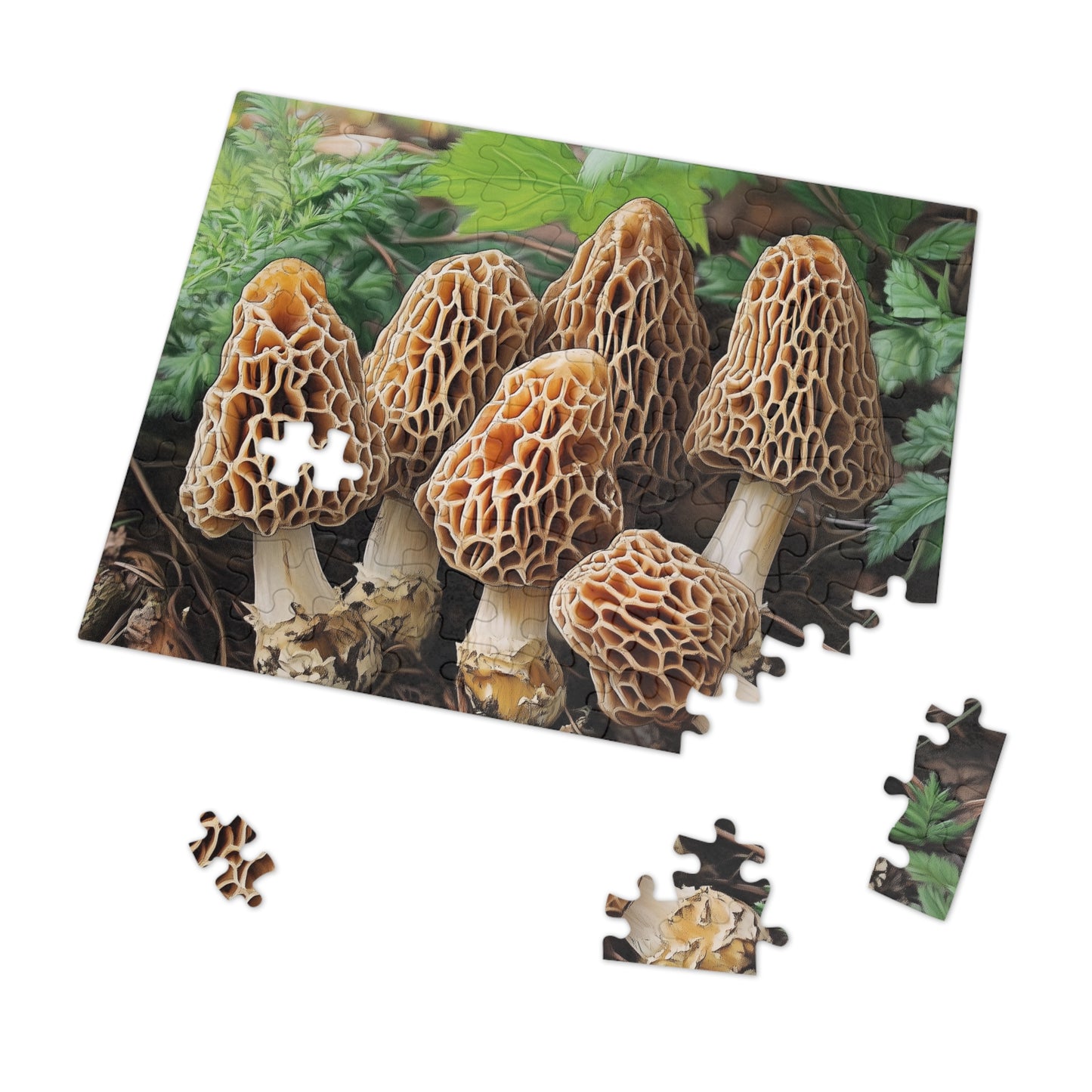 Priest Lake Morel Mushroom Jigsaw Puzzle