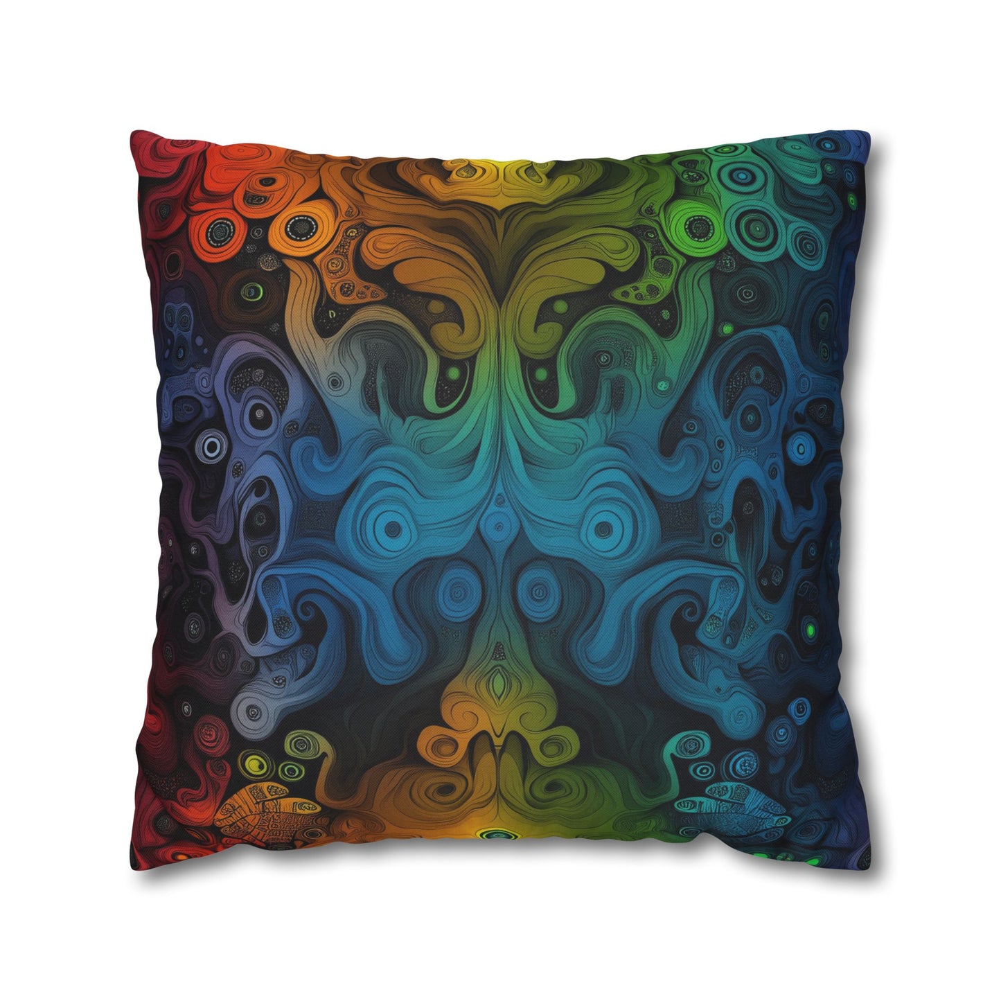 Psychedelic Symphony- Square Polyester Pillowcase