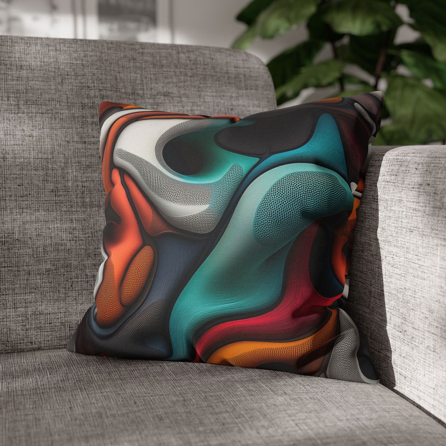 Textured Harmony - Square Polyester Pillowcase