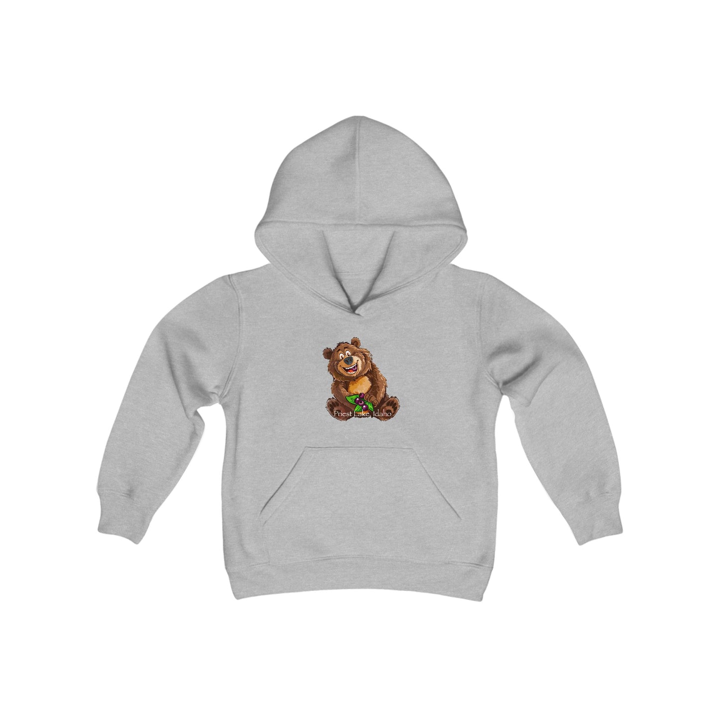 Priest Lake Huckle Bear Youth Heavy Blend Hooded Sweatshirt