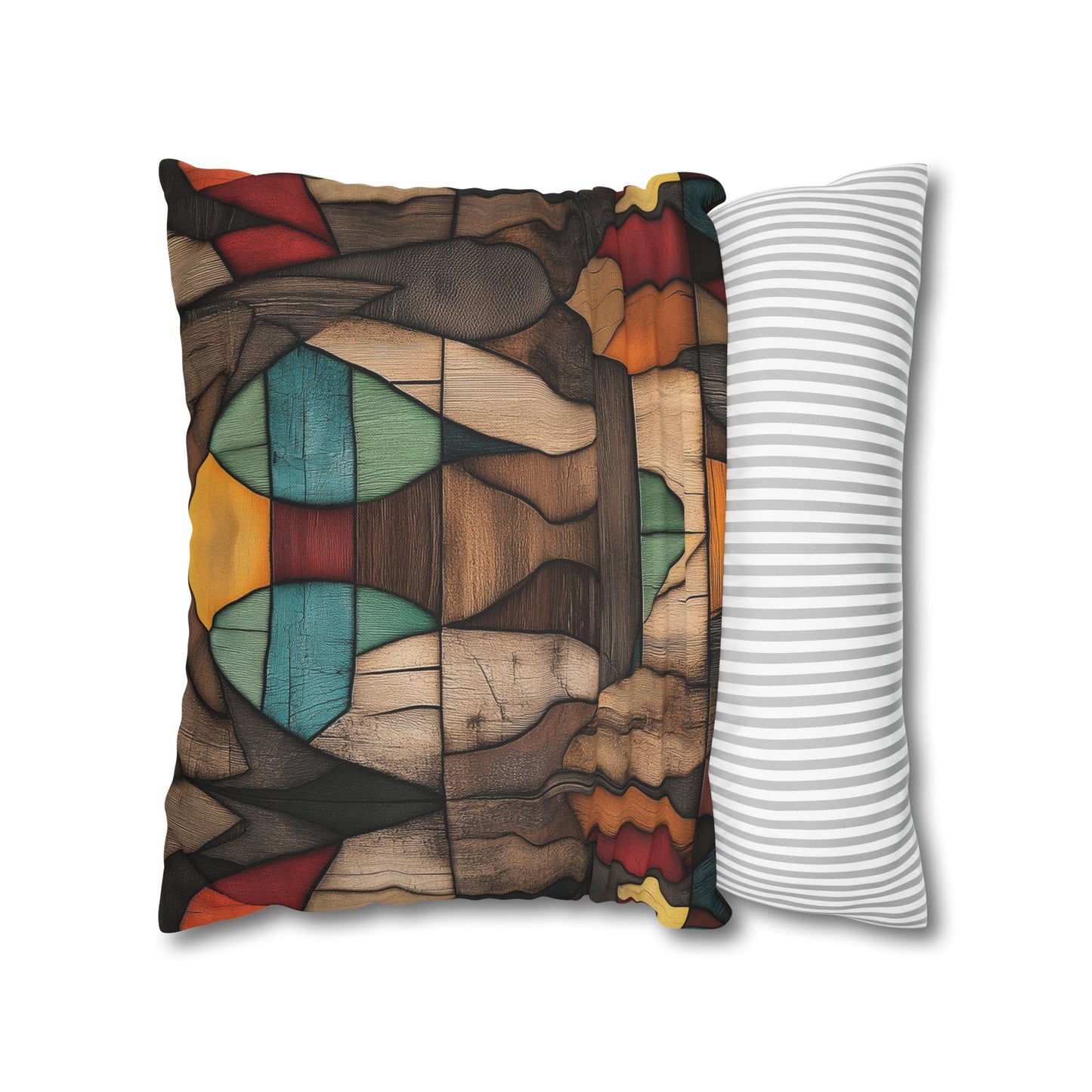 Chromatic Mosaic - Square Polyester Pillowcase