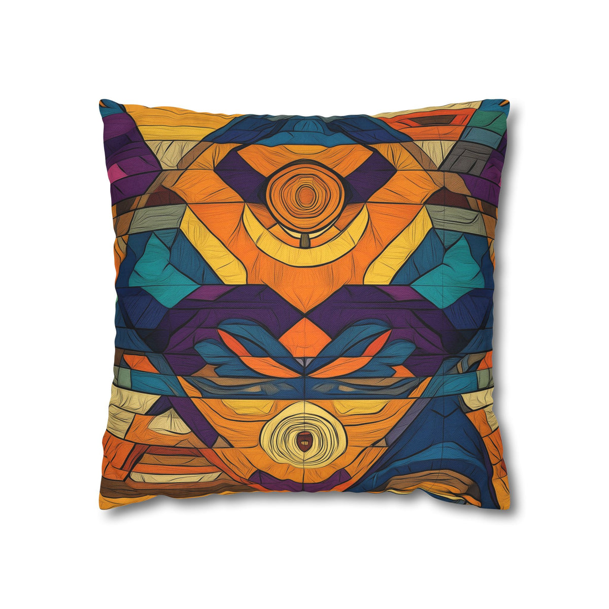 Vibrant Mandala- Square Polyester Pillowcase