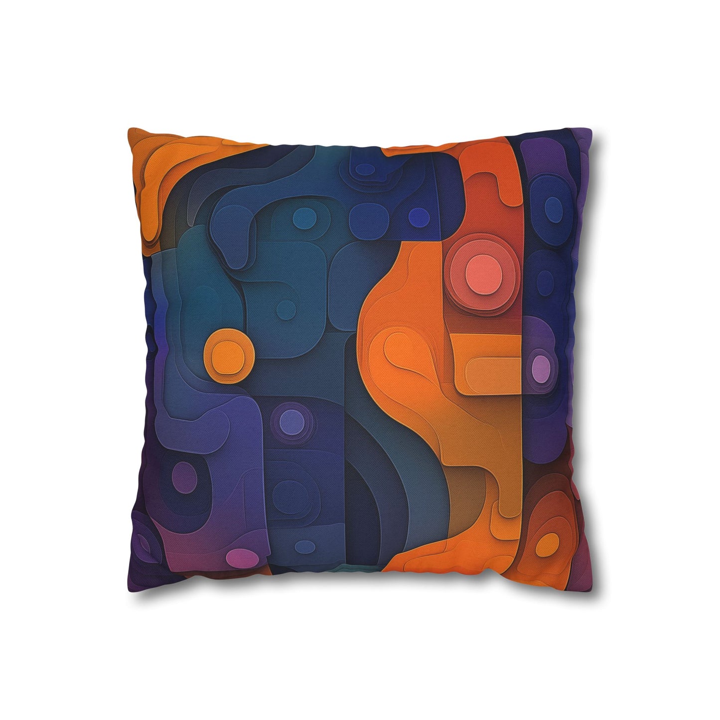 Fluid Harmony- Square Polyester Pillowcase