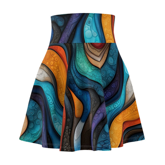 Cosmic Ribbons - Skater Skirt