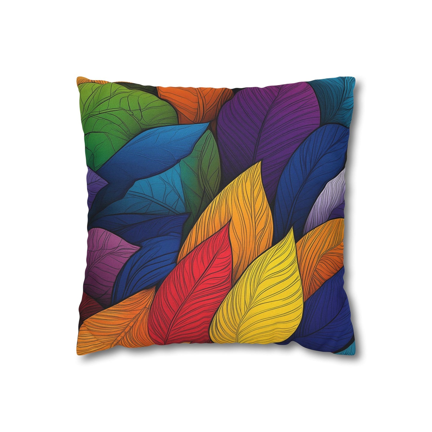 Vibrant Foliage- Square Polyester Pillowcase