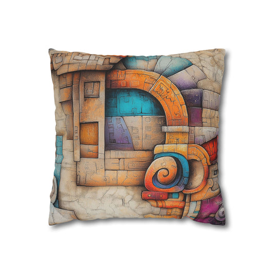 Geometric Reverie- Square Polyester Pillowcase