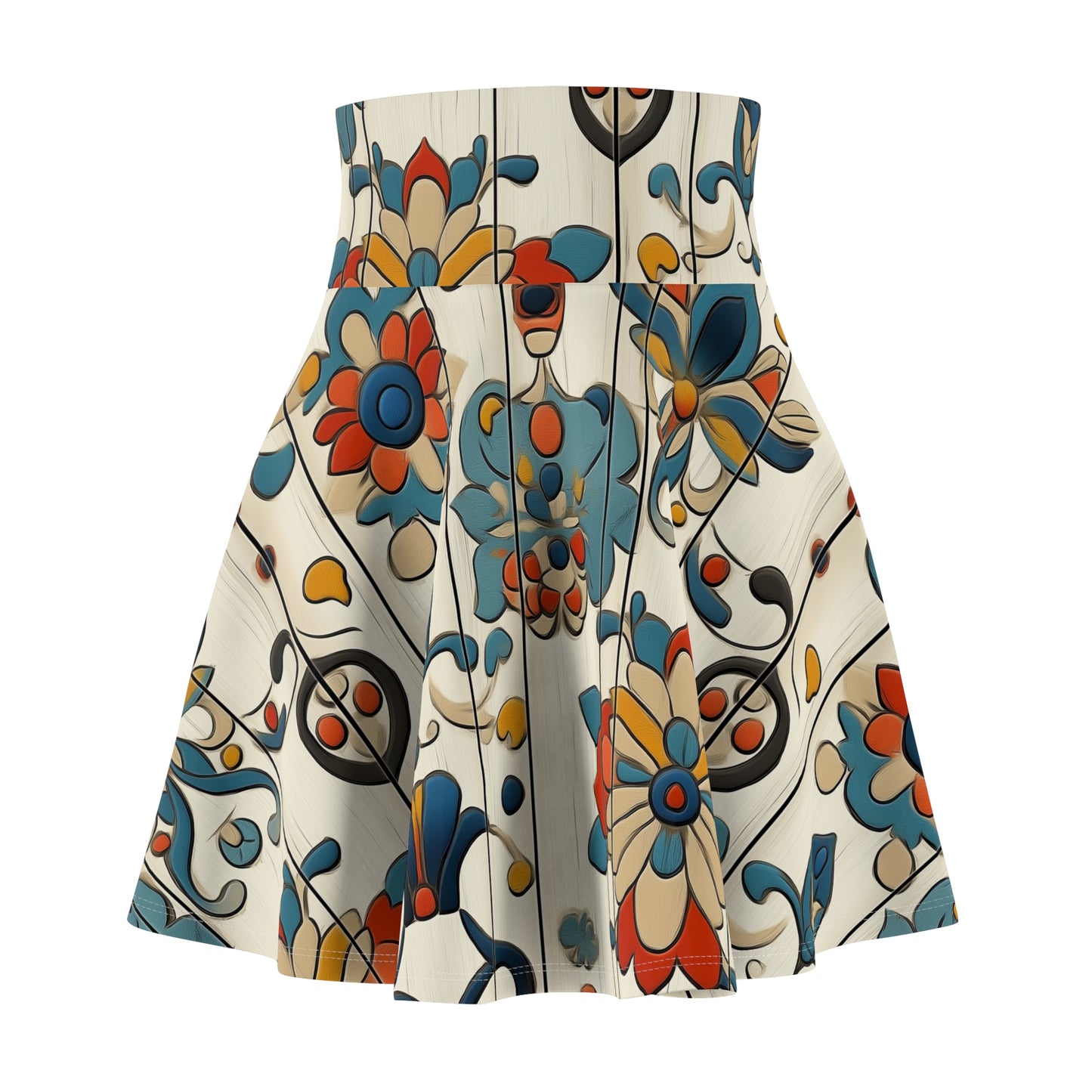 Retro Bloom Revival - Skater Skirt