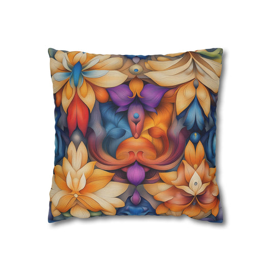 Abstract Bloom- Square Polyester Pillowcase