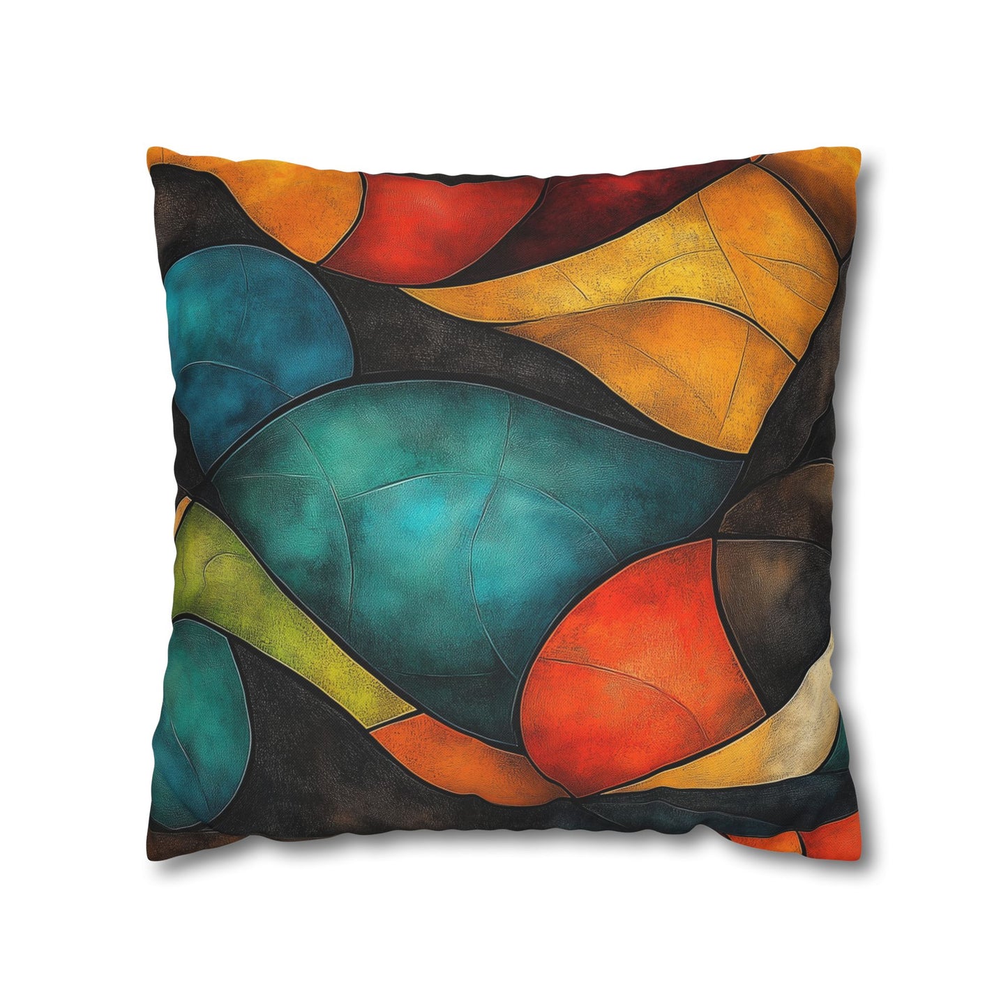 Chromatic Curves - Square Polyester Pillowcase