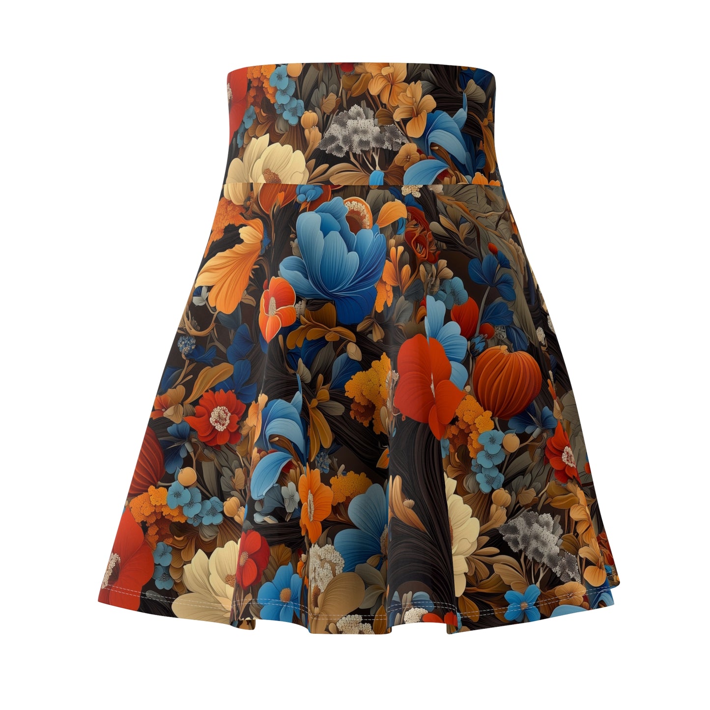 Vibrant Blossoms - Skater Skirt