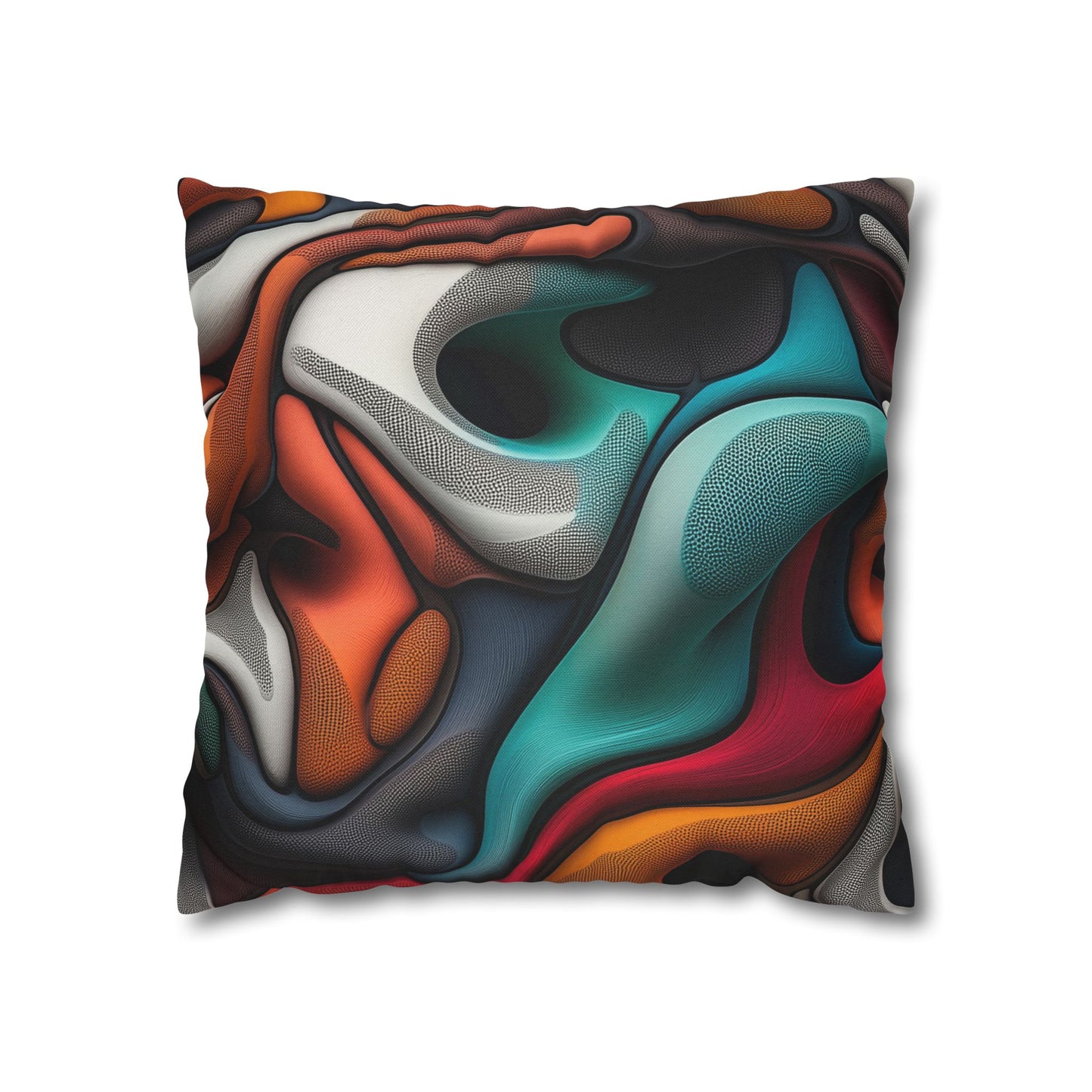 Textured Harmony - Square Polyester Pillowcase