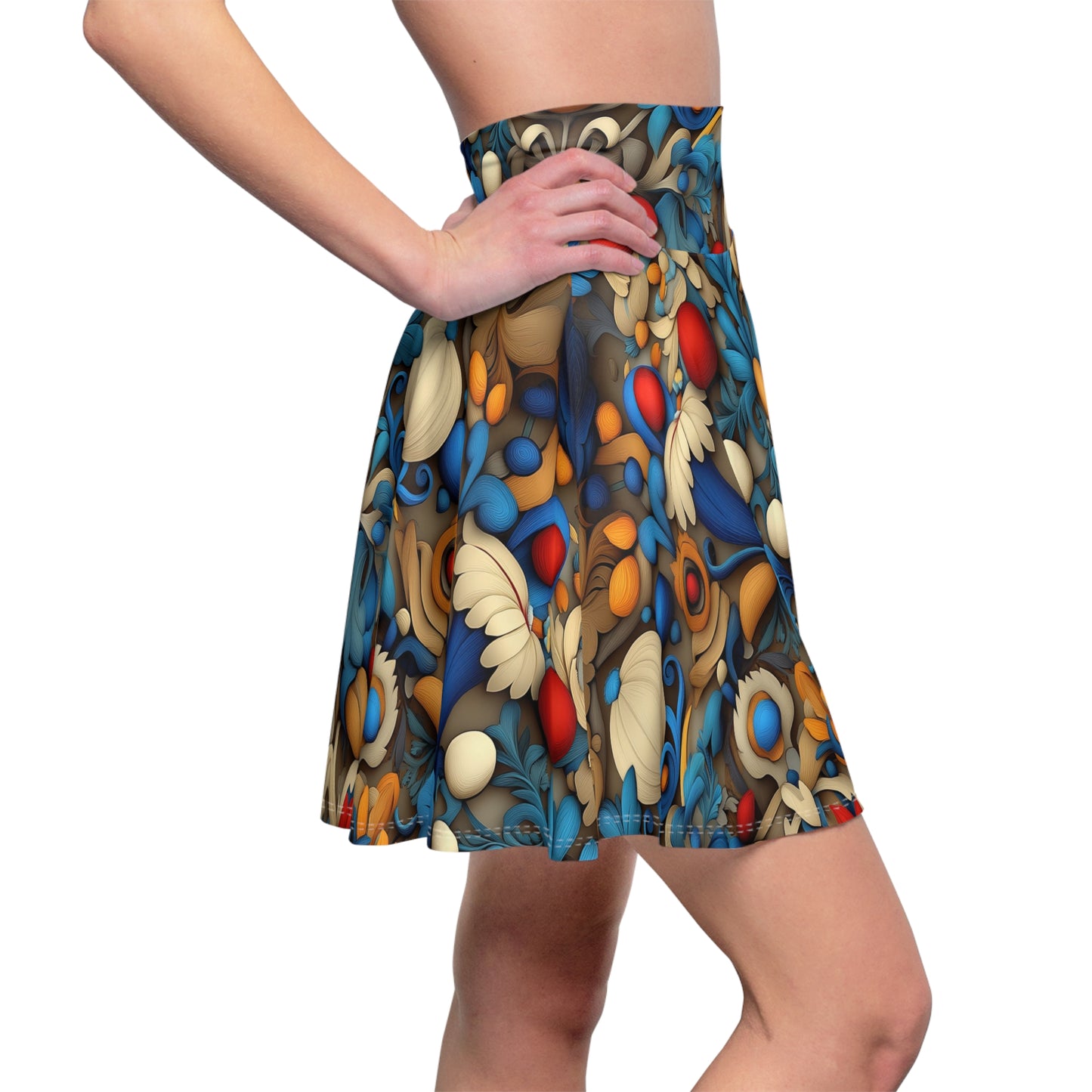 Azure Bloom - Skater Skirt