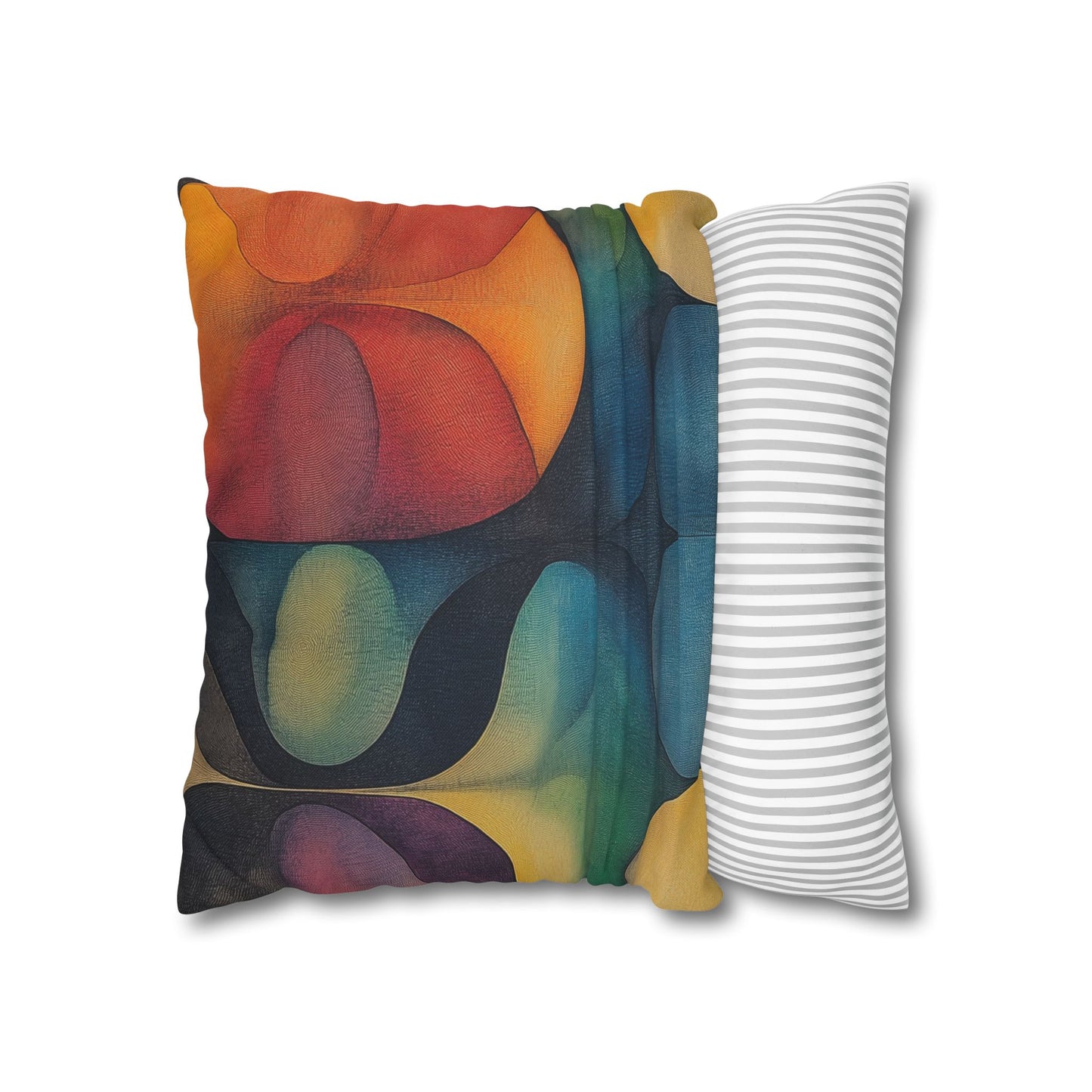 Fluid Forms- Square Polyester Pillowcase