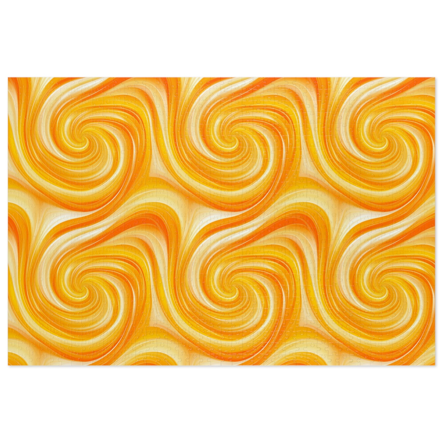 Yellow Swirlino Jigsaw Puzzle 1