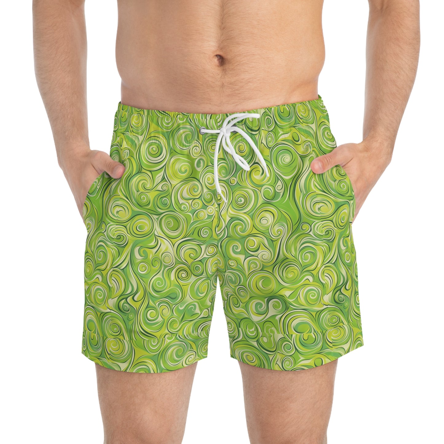 Lake57 Swirlino Green Swim Trunks