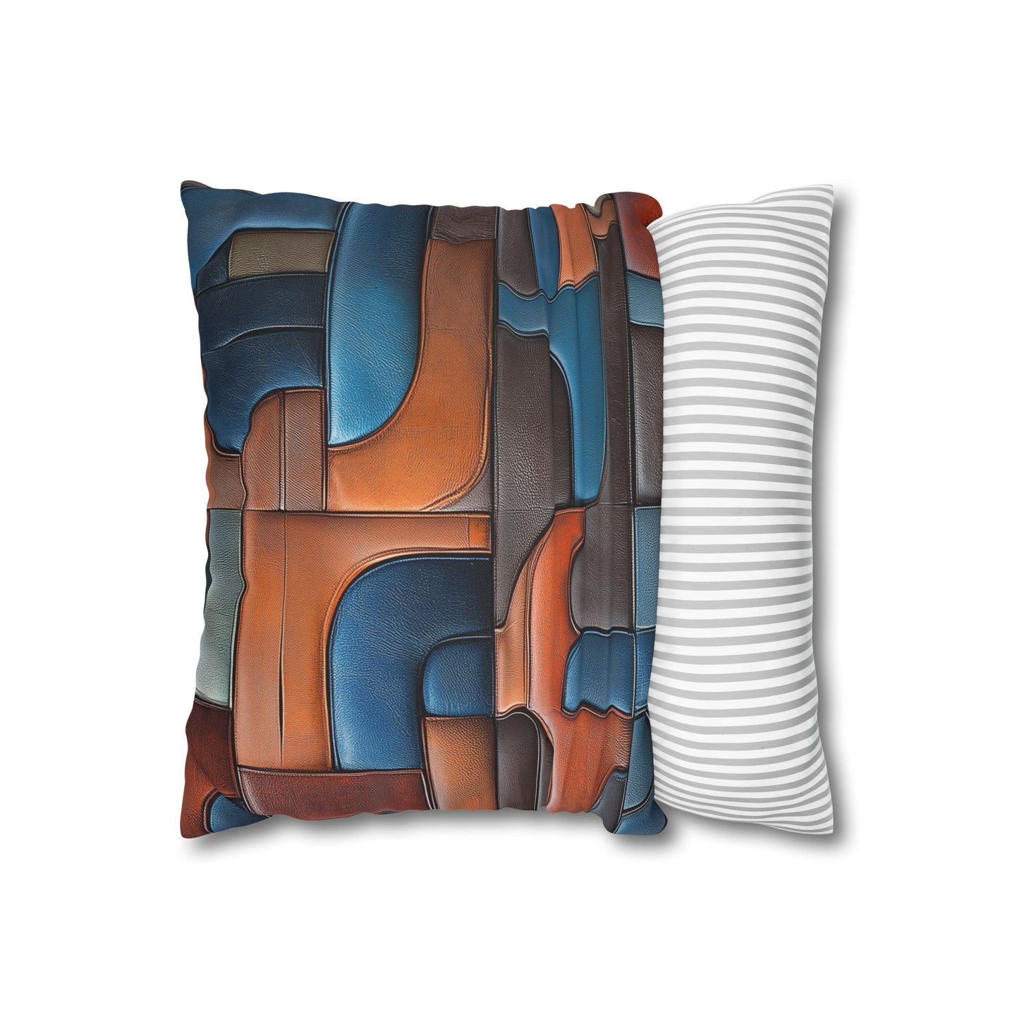 Leather Mosaic - Square Polyester Pillowcase