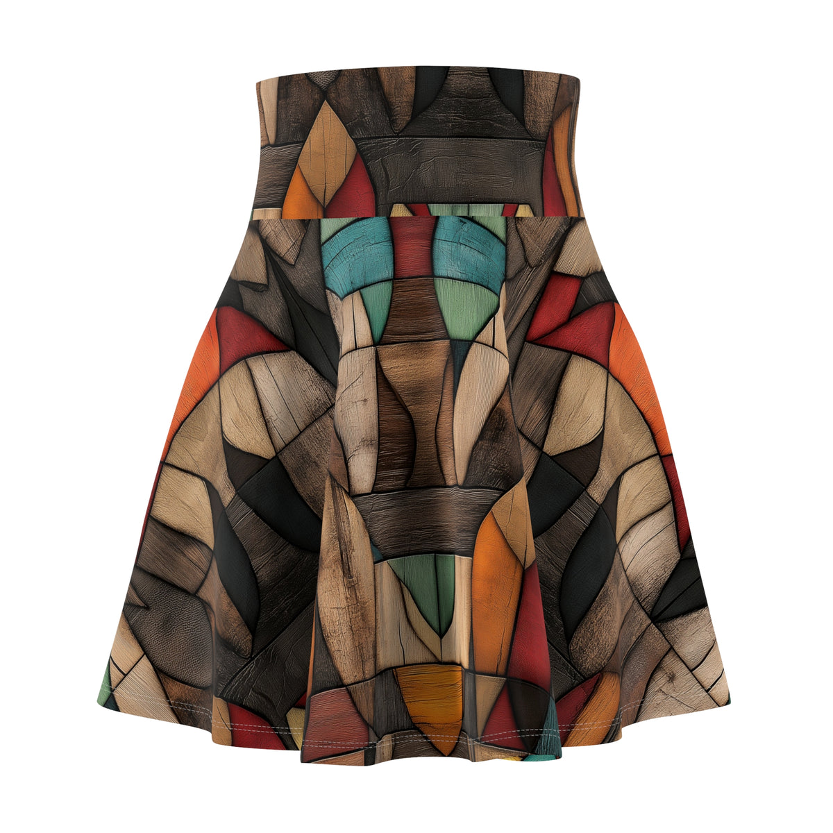 Vibrant Marquetry Skater Skirt