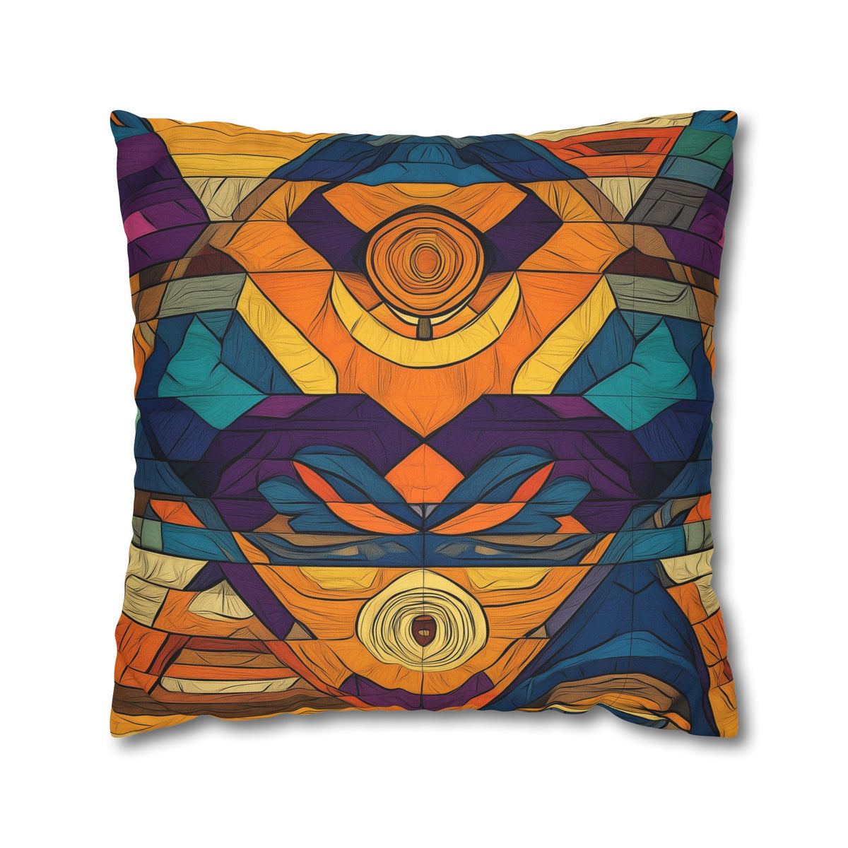 Vibrant Mandala- Square Polyester Pillowcase