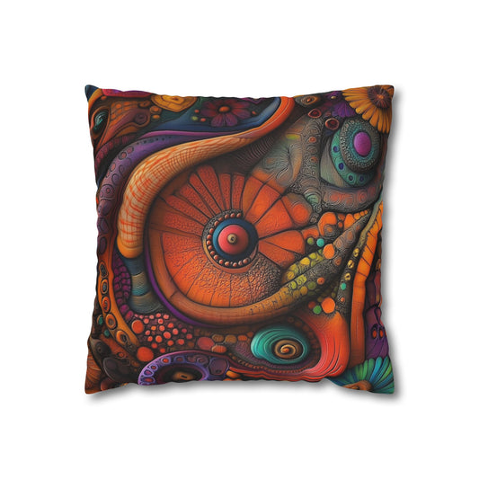 Psychedelic Fusion- Square Polyester Pillowcase