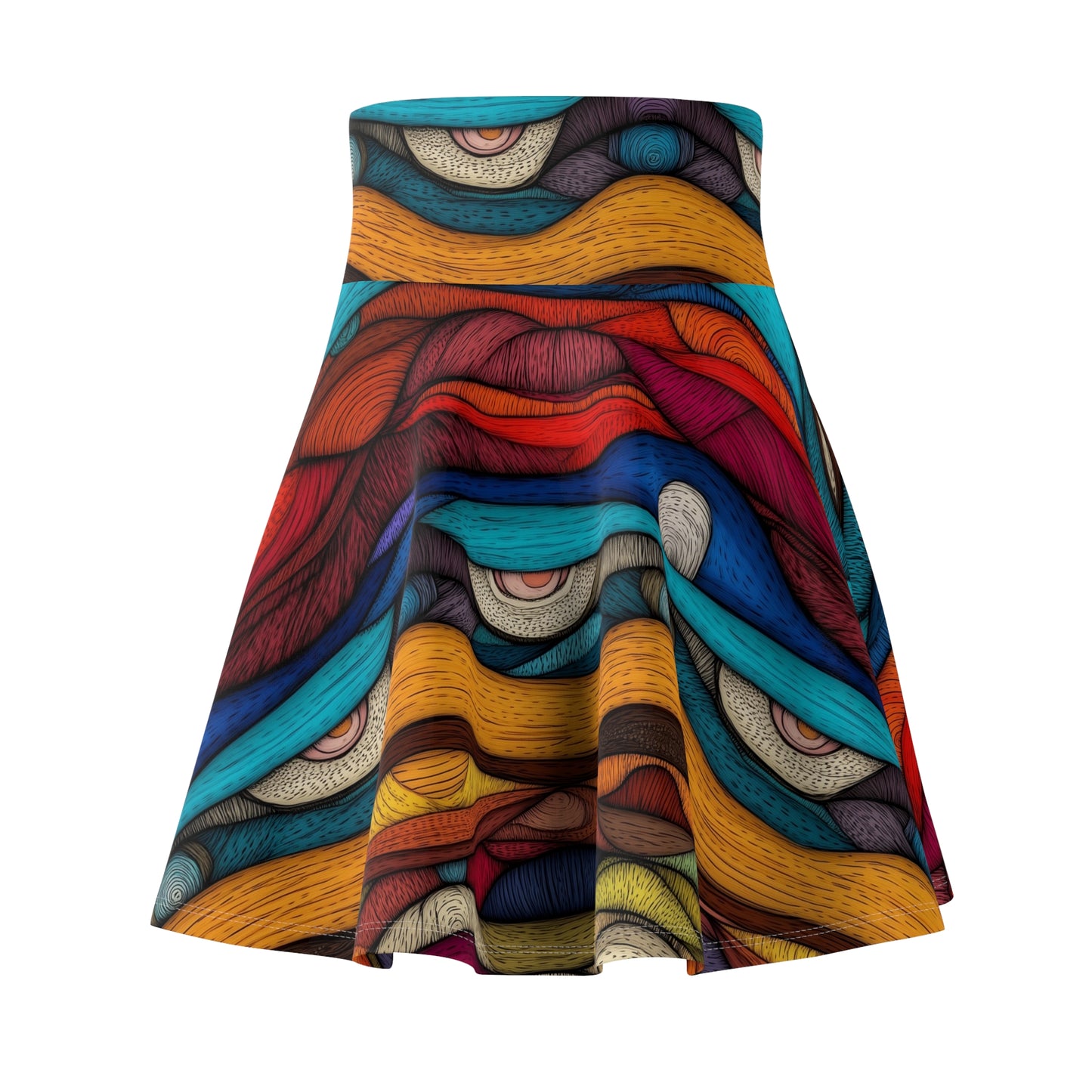 Undulating Spectrum - Skater Skirt