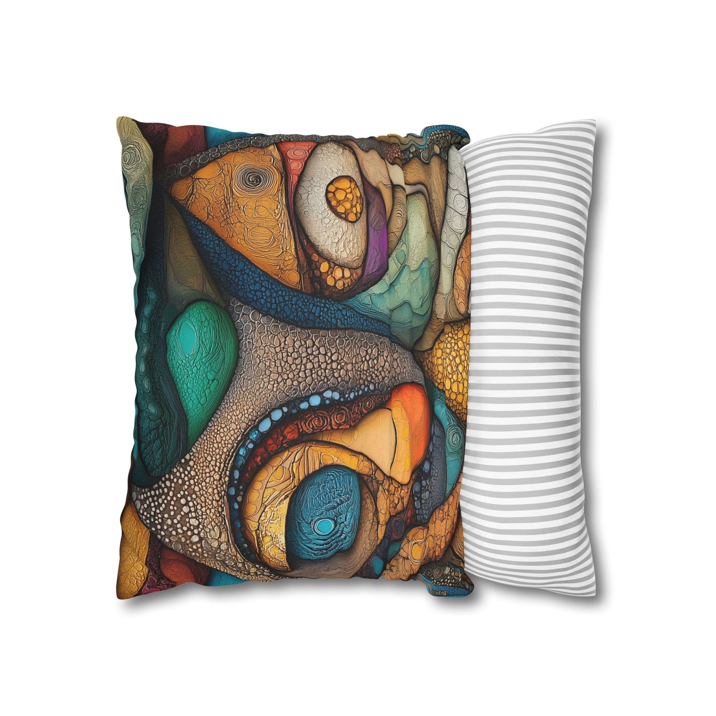 Swirling Depths - Square Polyester Pillowcase