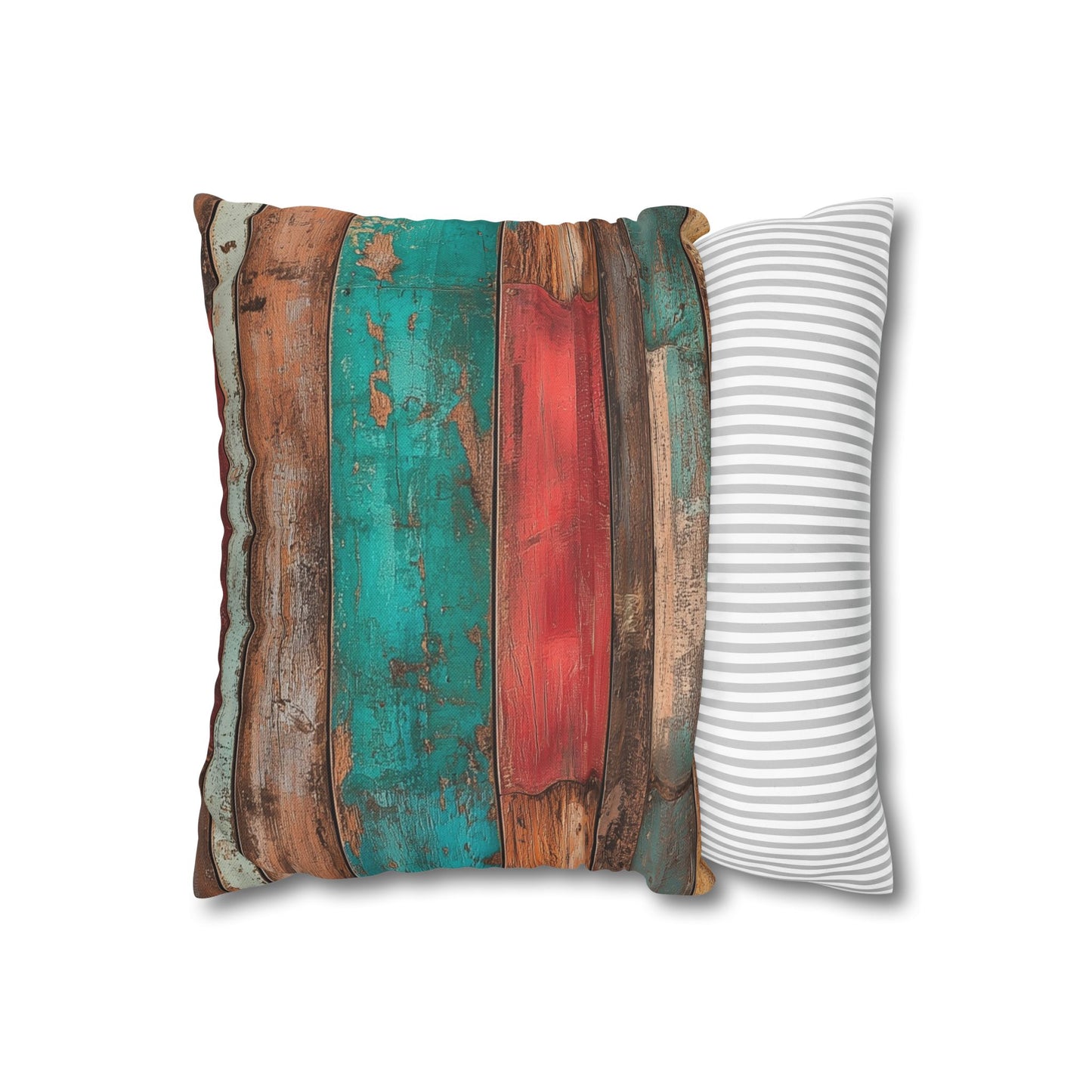 Rustic Rainbow - Square Polyester Pillowcase