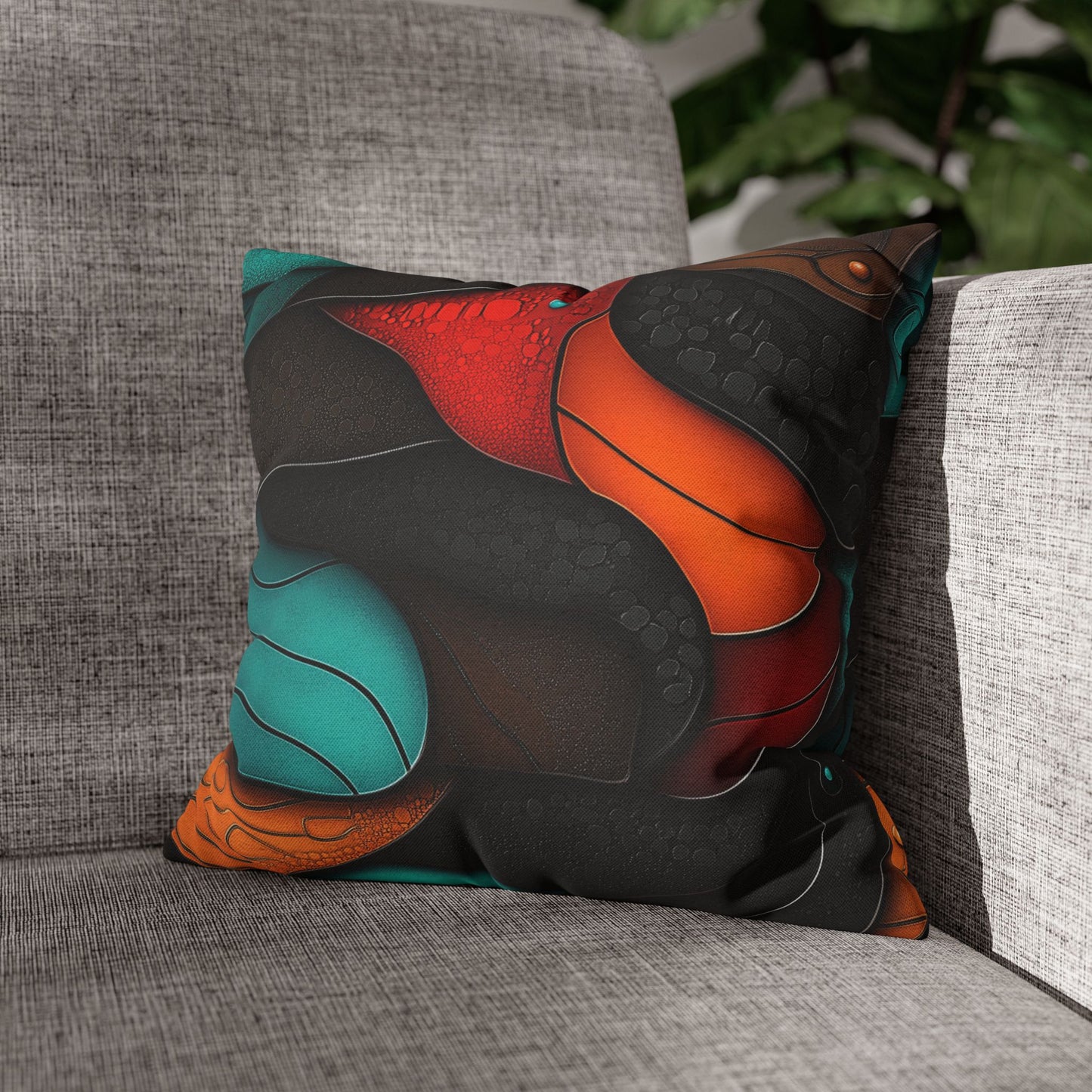 Cellular Symphony - Square Polyester Pillowcase