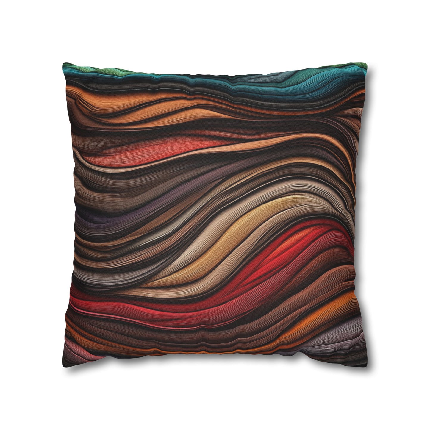 Fluid Waves - Square Polyester Pillowcase