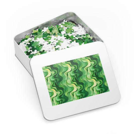 Green Swirlino Jigsaw Puzzle 15