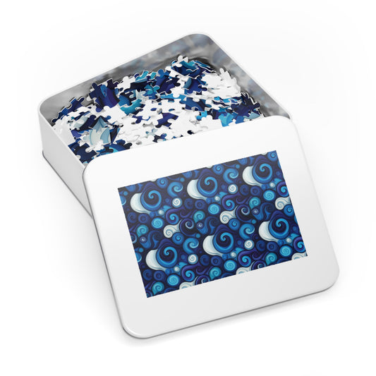 Blue Swirlino Jigsaw Puzzle 10