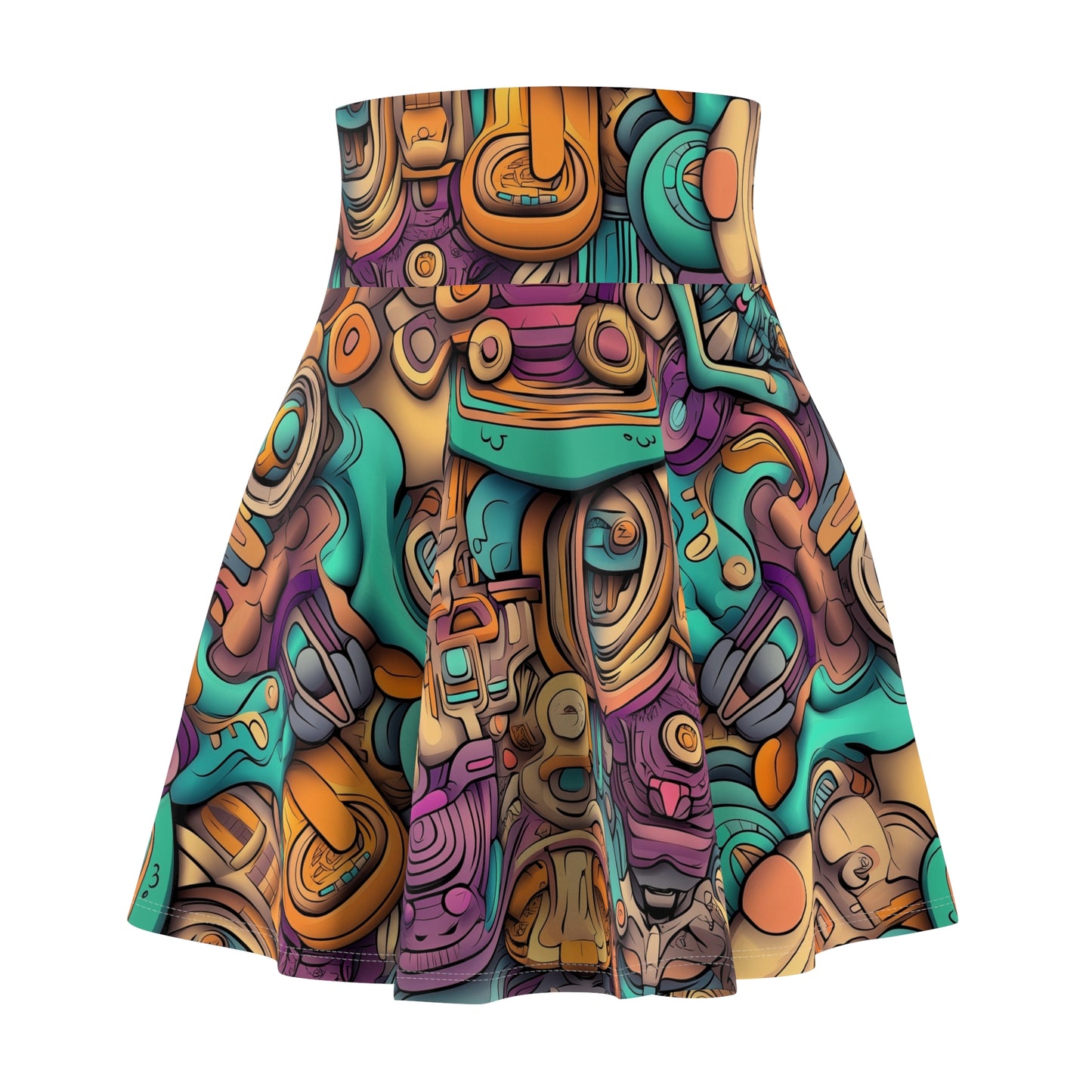 Teal Odyssey - Skater Skirt