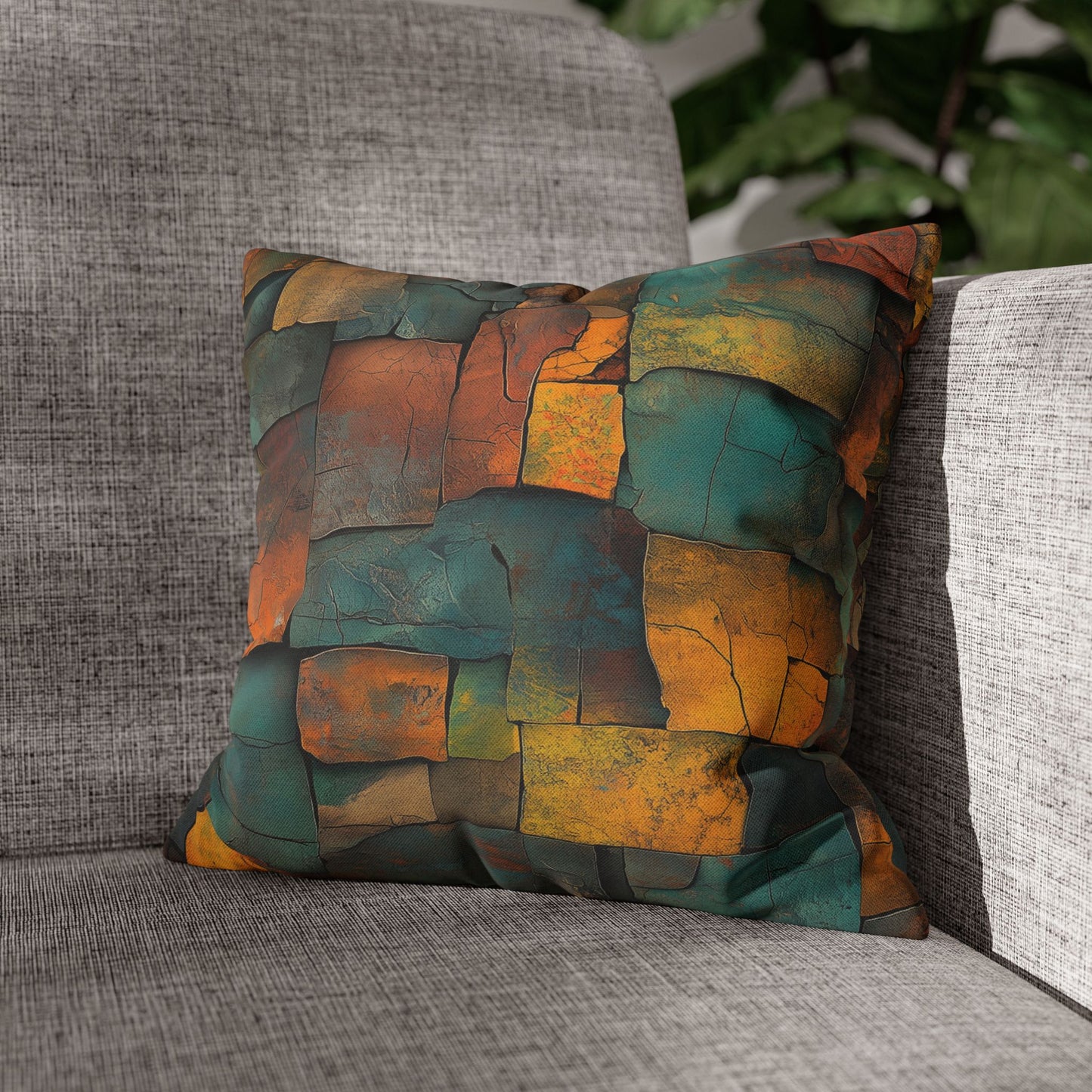 Tiled Mosaic Dreams - Square Polyester Pillowcase