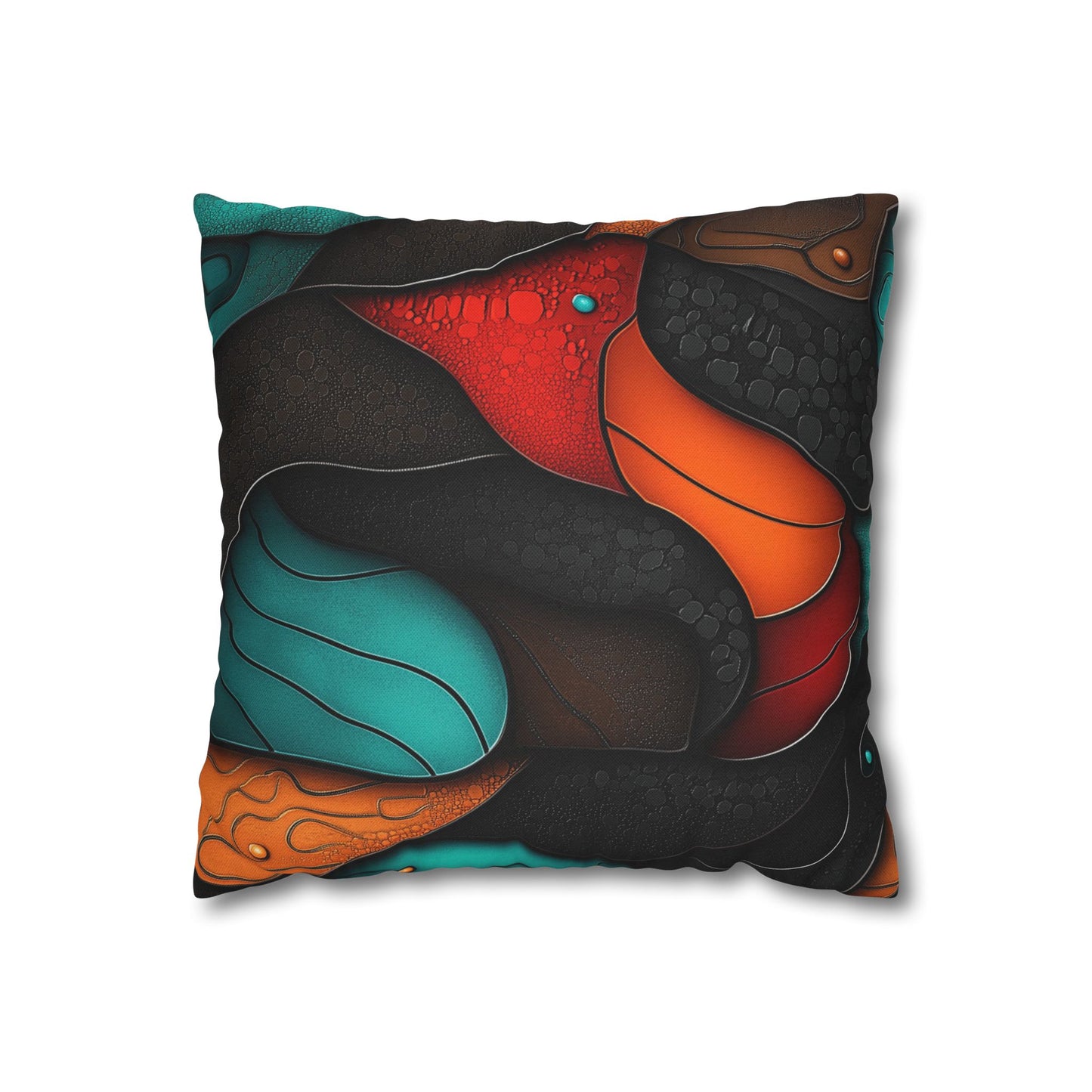 Cellular Symphony - Square Polyester Pillowcase