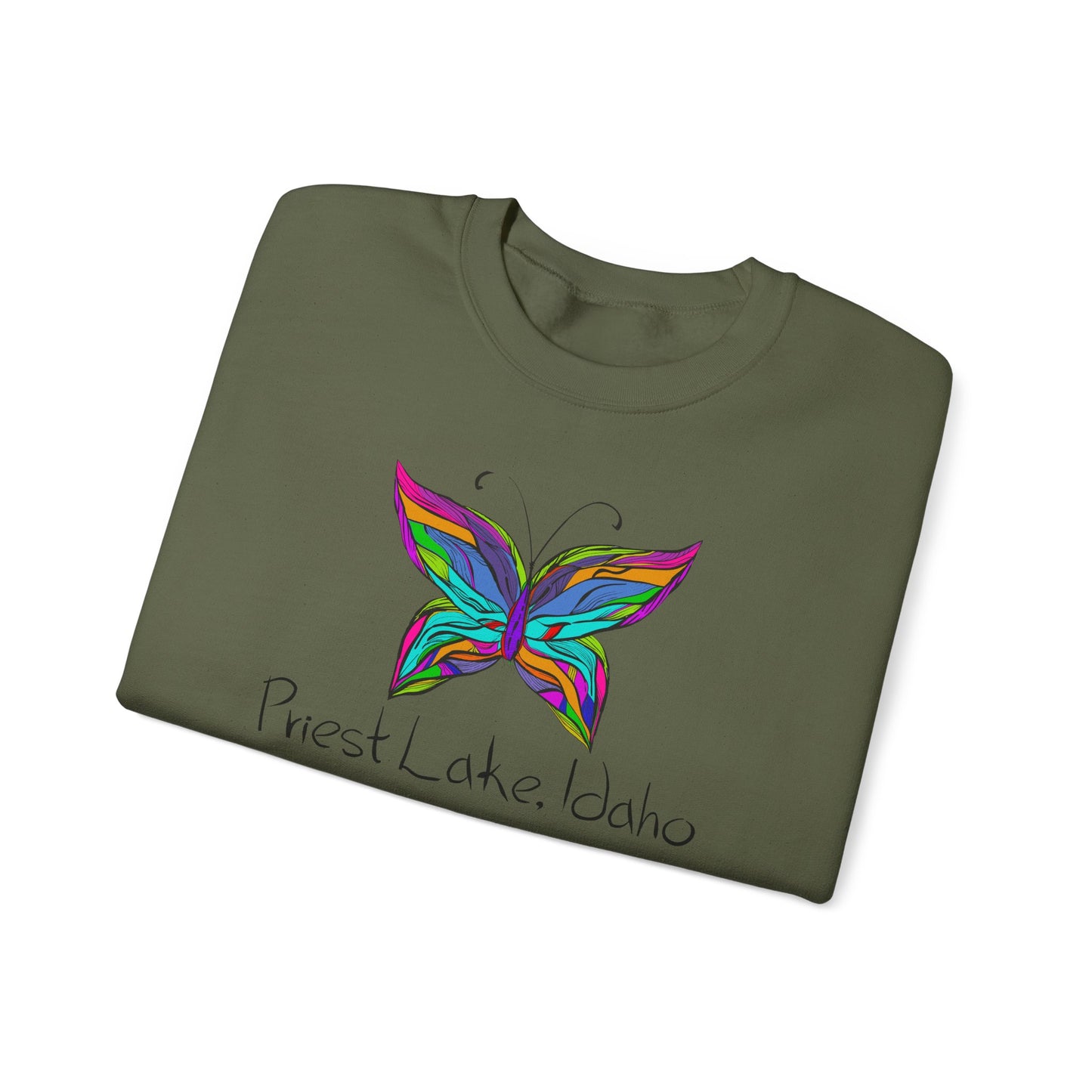 Priest Lake Butterfly Unisex Heavy Blend™ Crewneck Sweatshirt